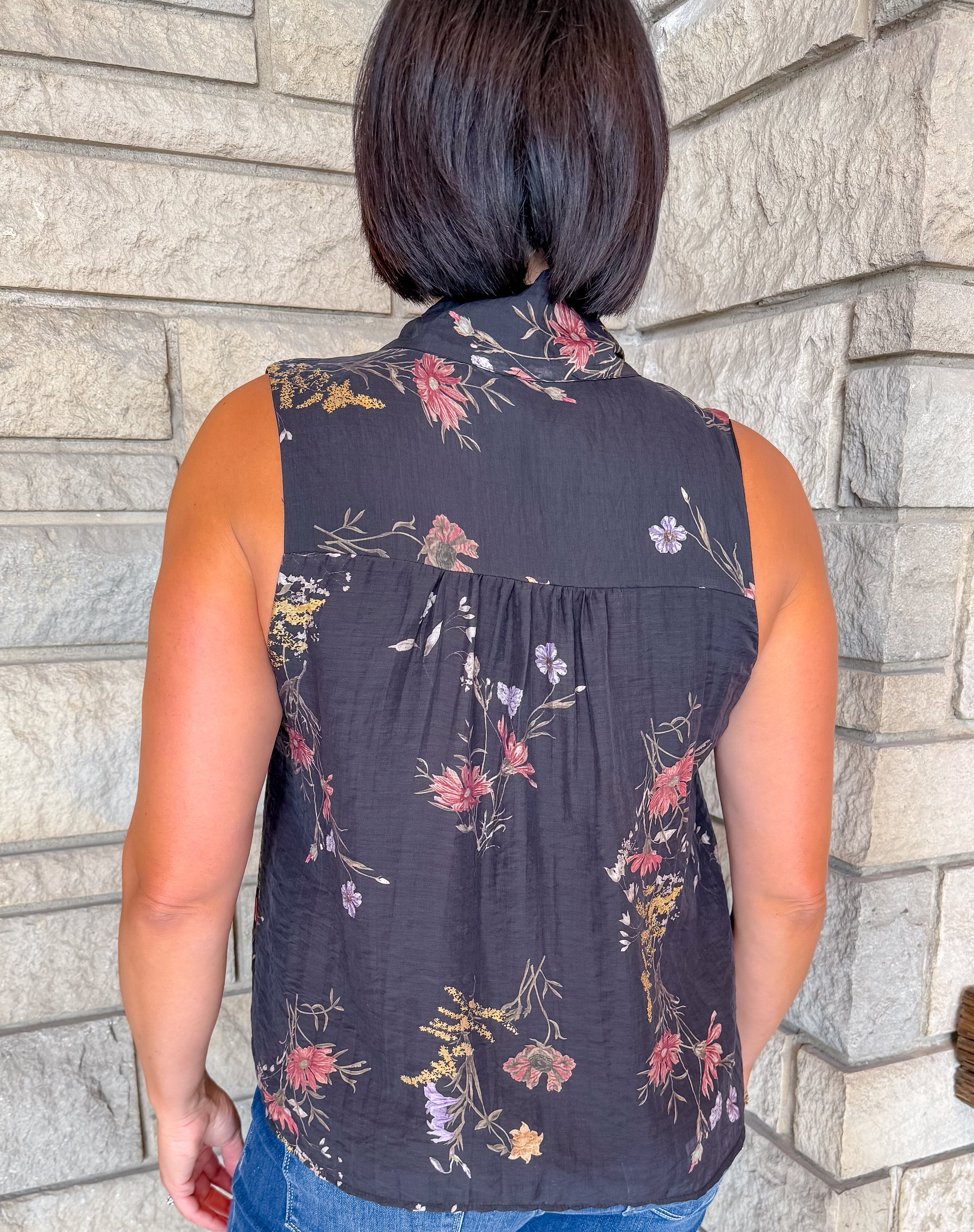 Juliette Floral Tie Neck Top