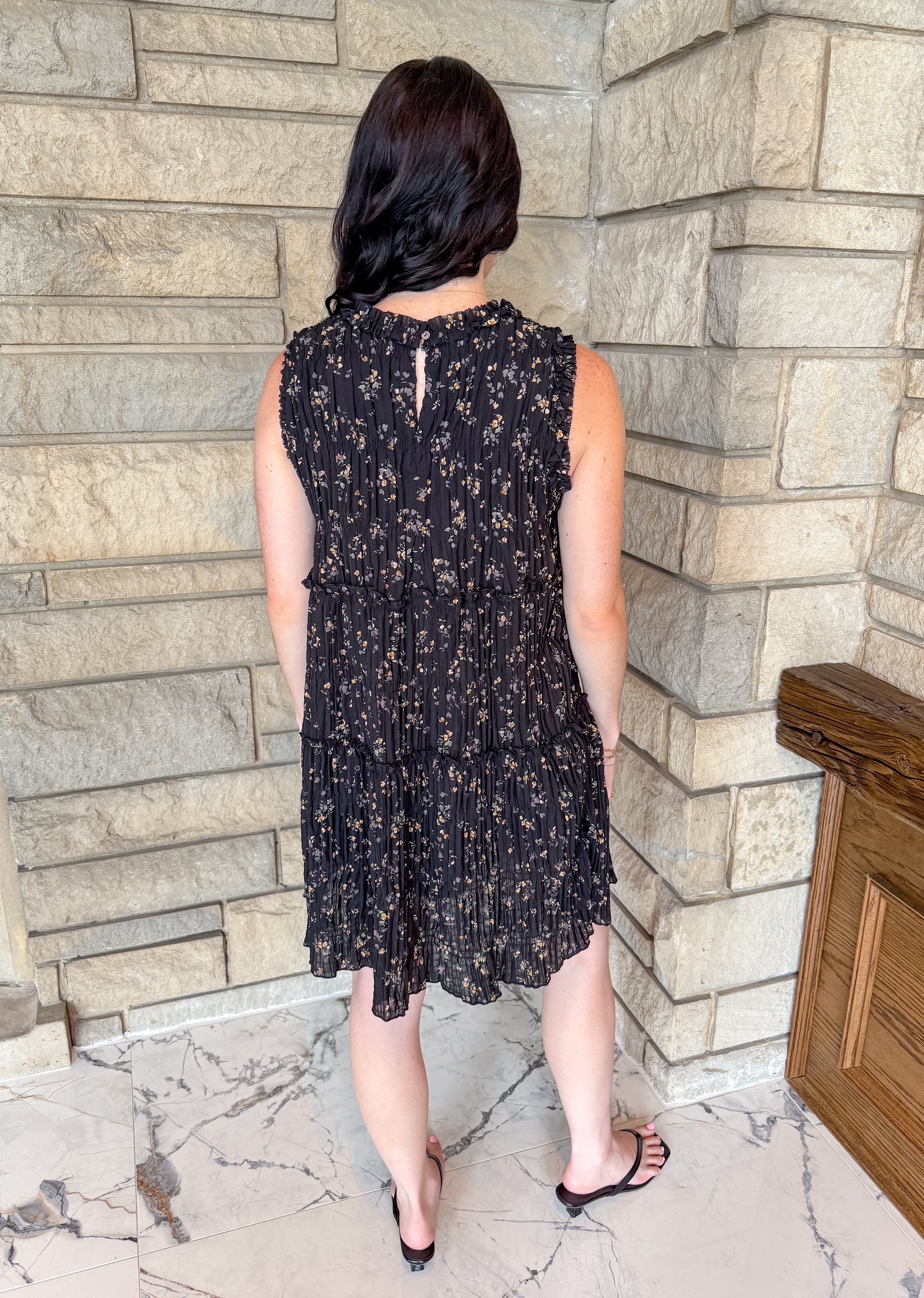 Luna Floral Pleated Dress