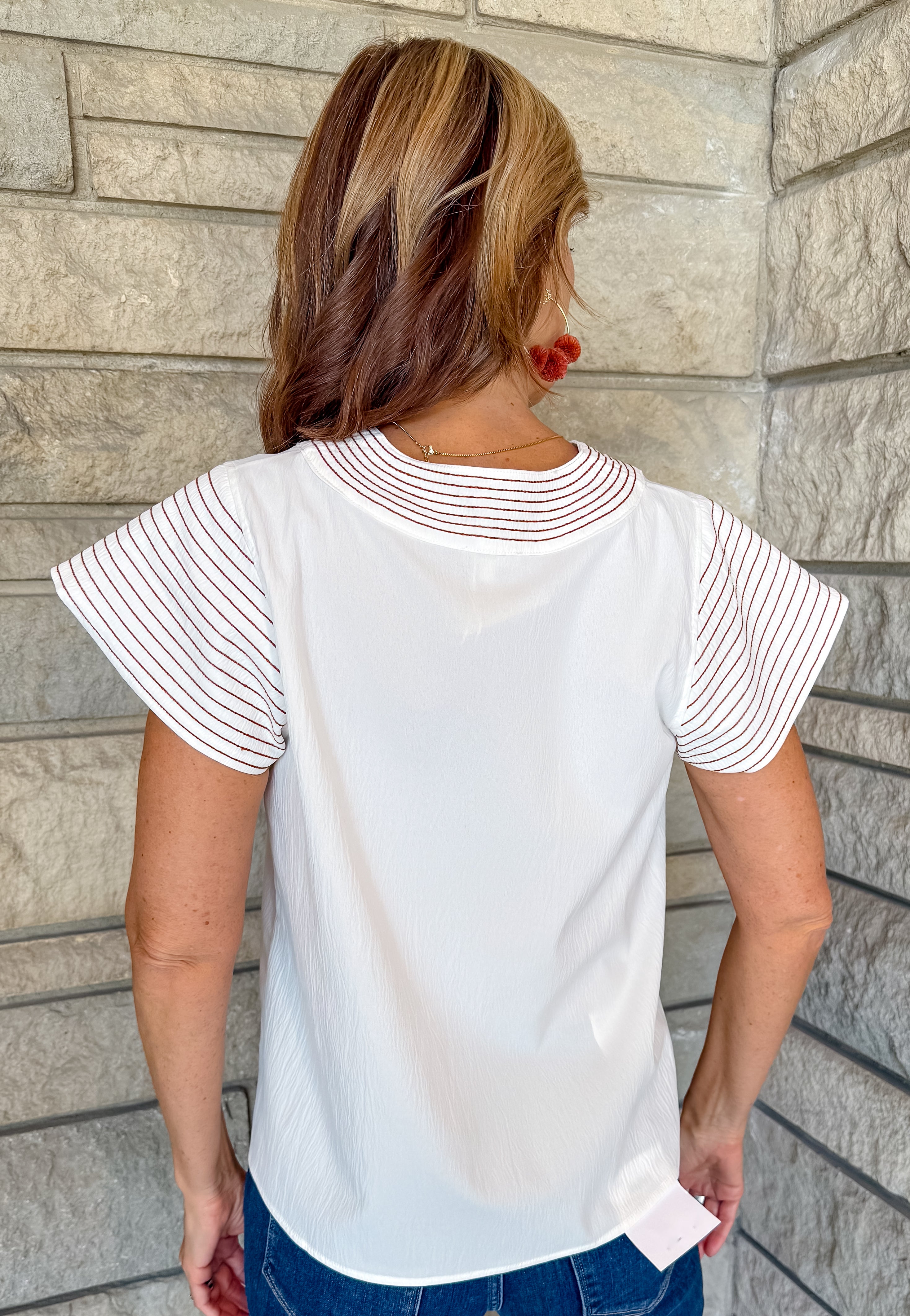 Abilene Stitch Trim Top