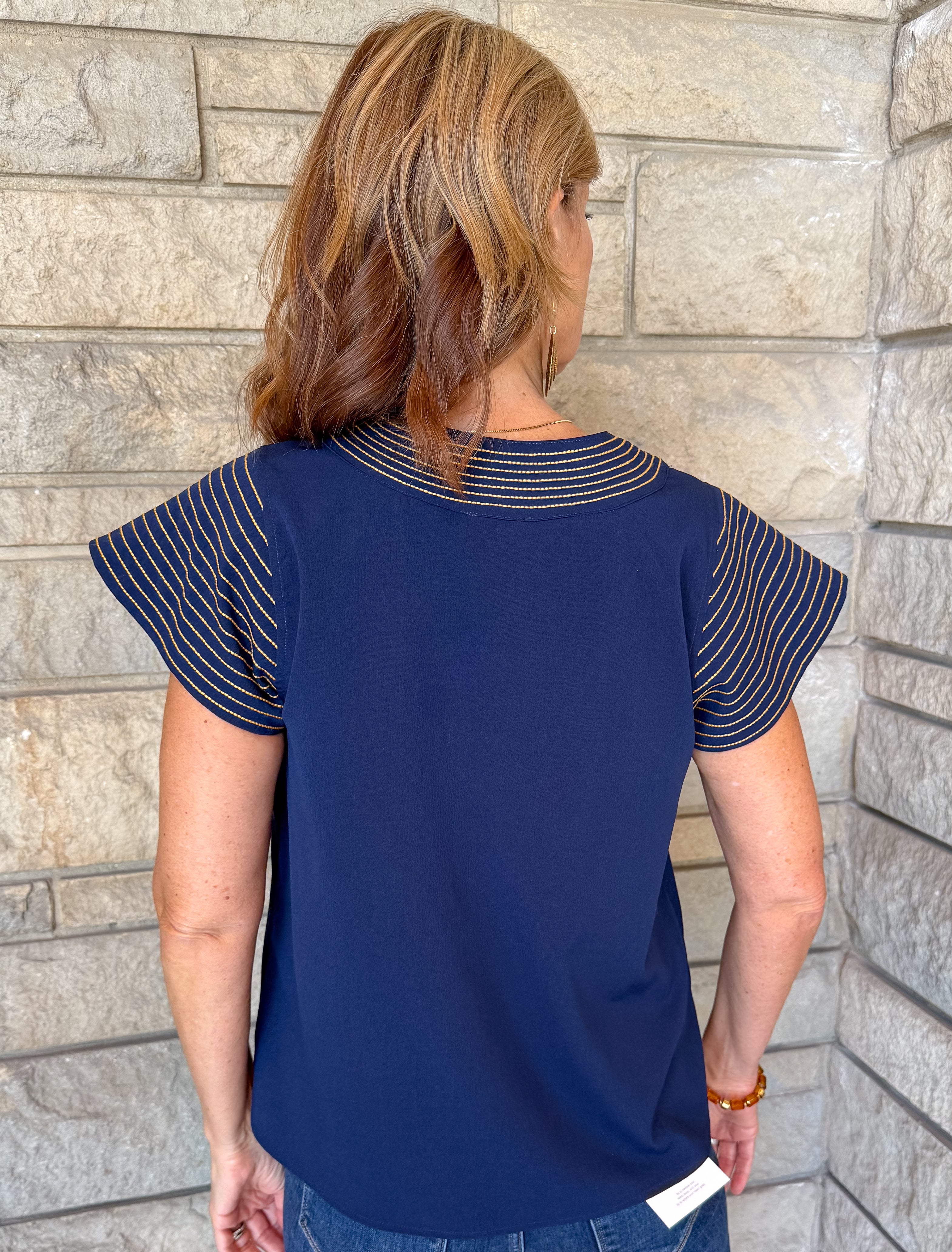 Abilene Stitch Trim Top