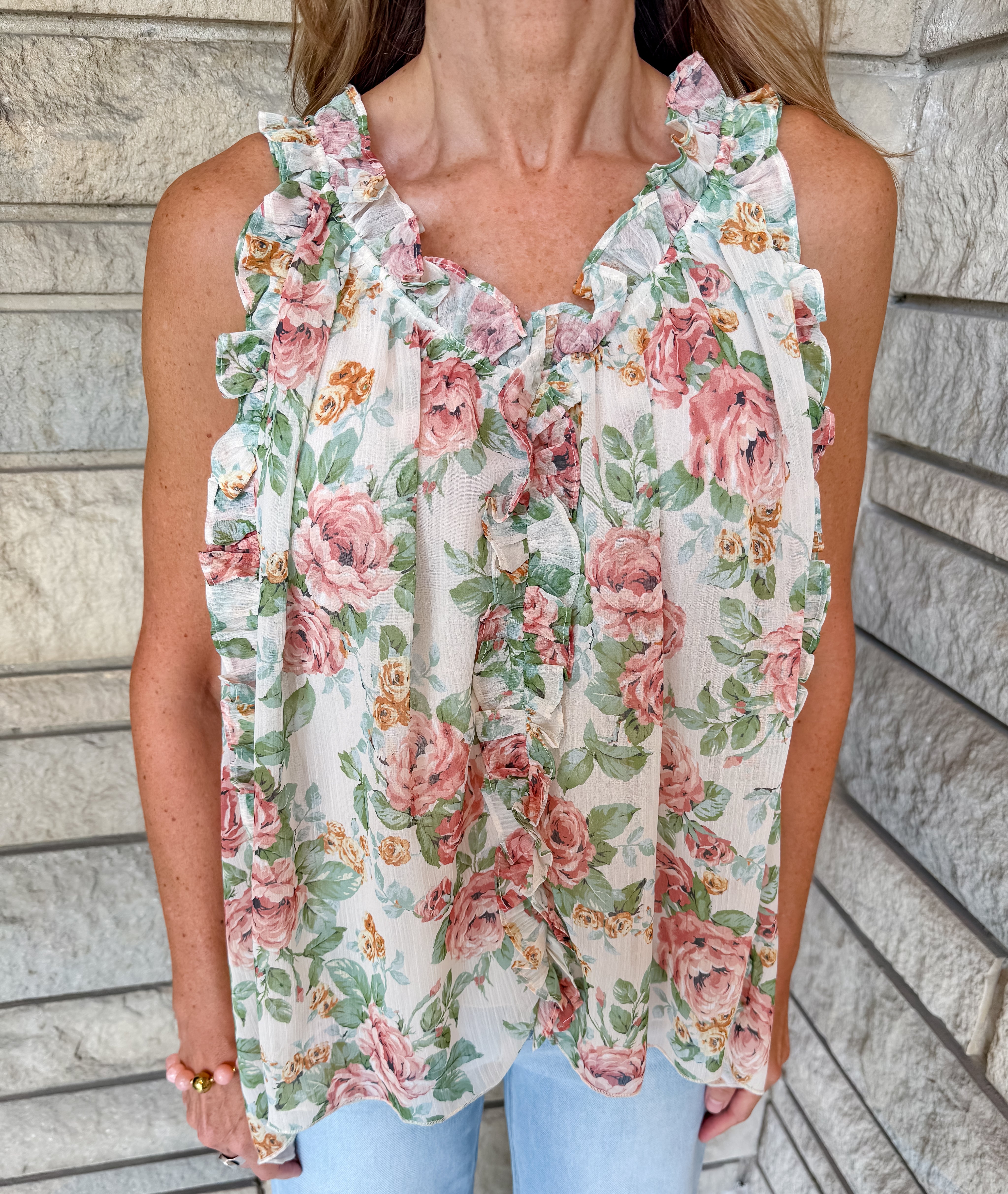 Samantha Floral Chiffon Top