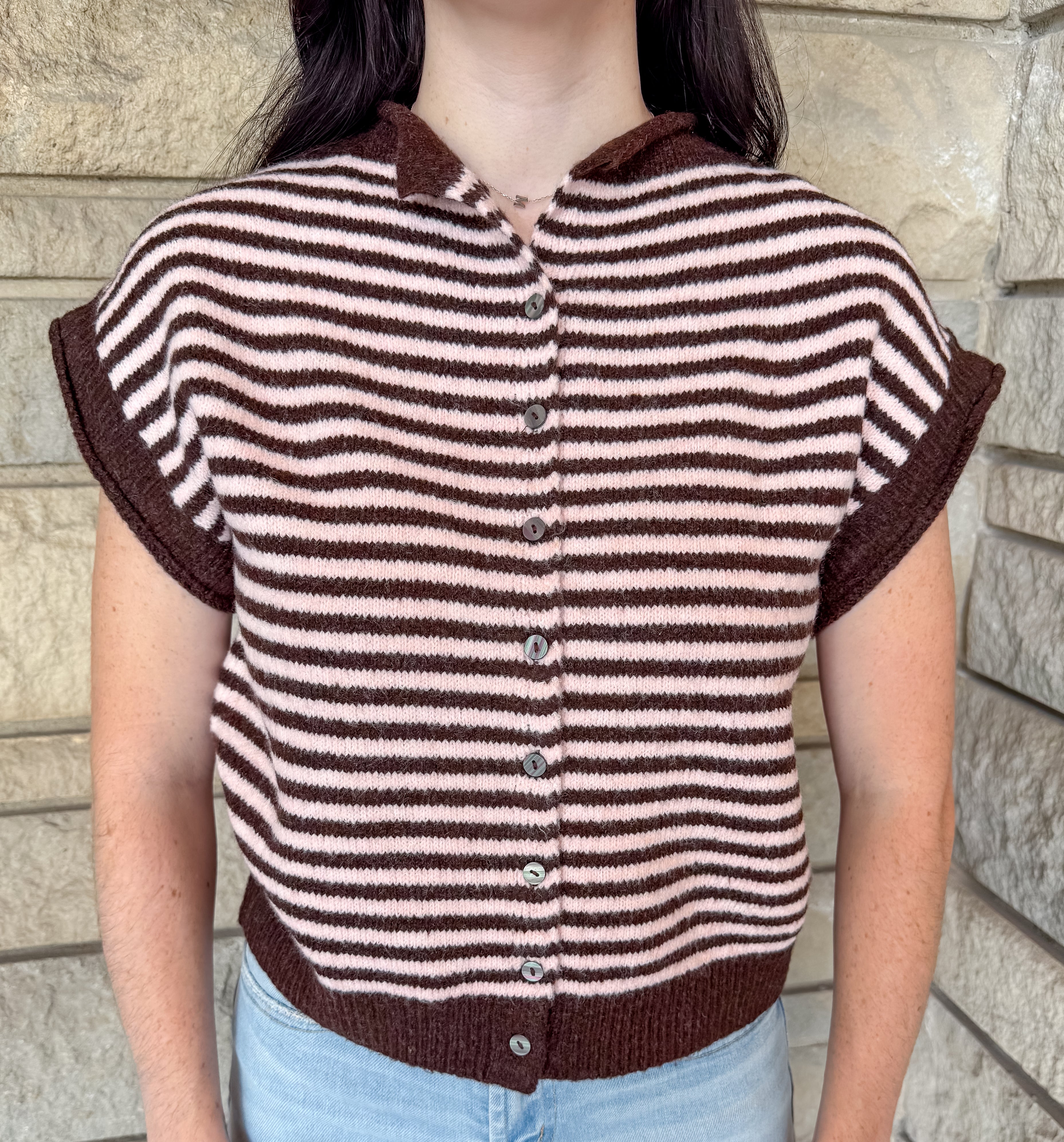 Camie Striped Cap Cardigan