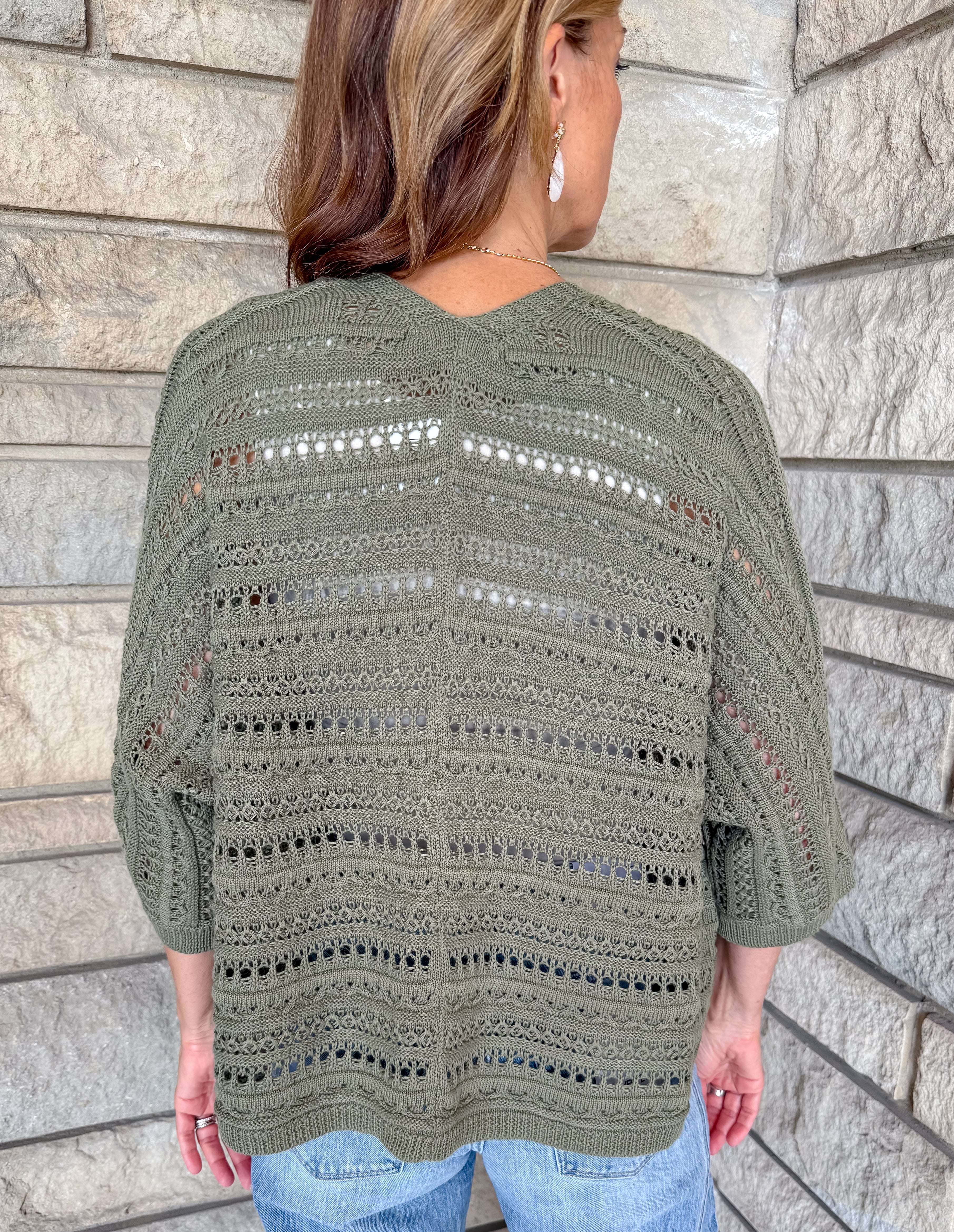 Mirella Open Front Crochet Cardigan