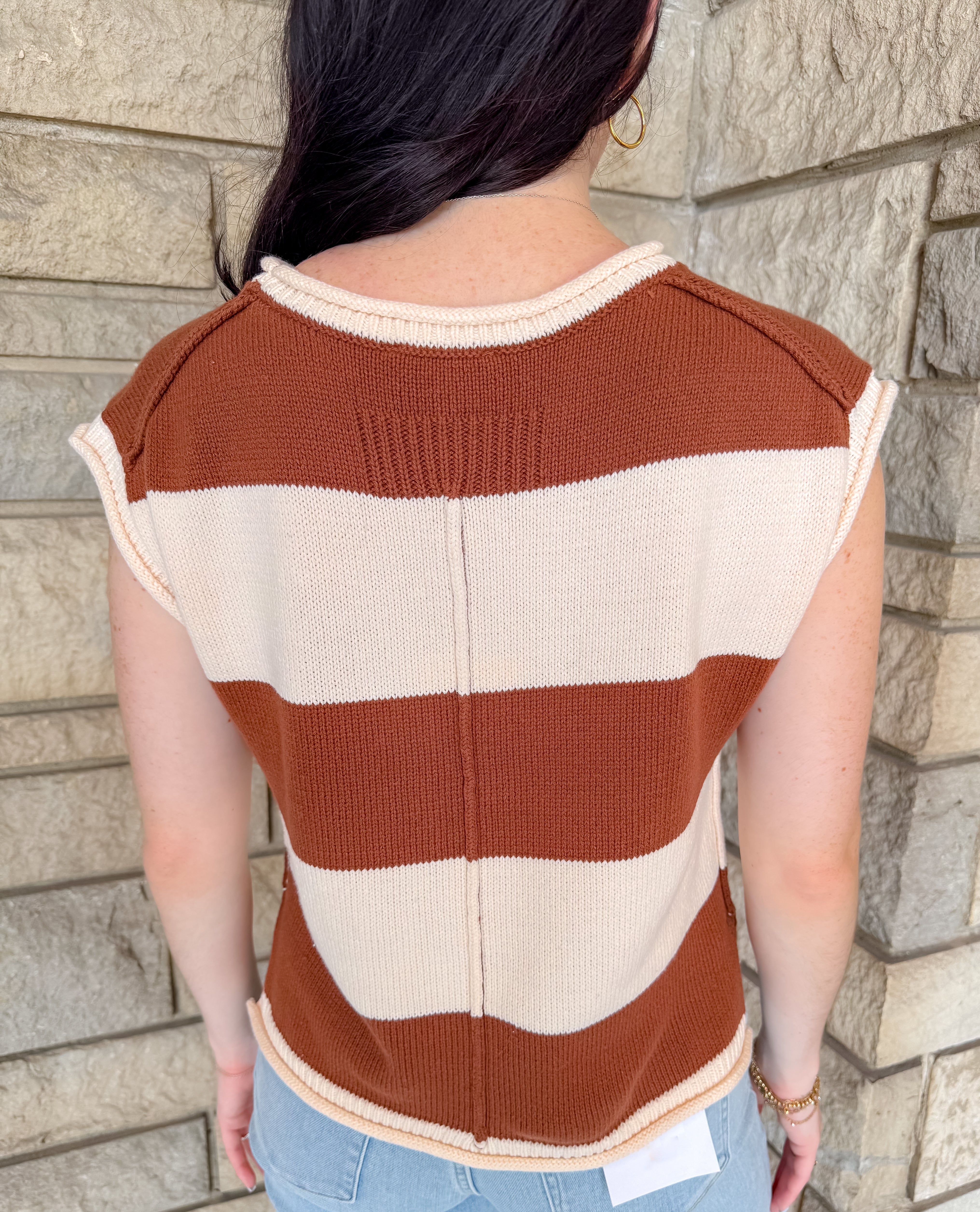 Uma Striped Sweater Vest