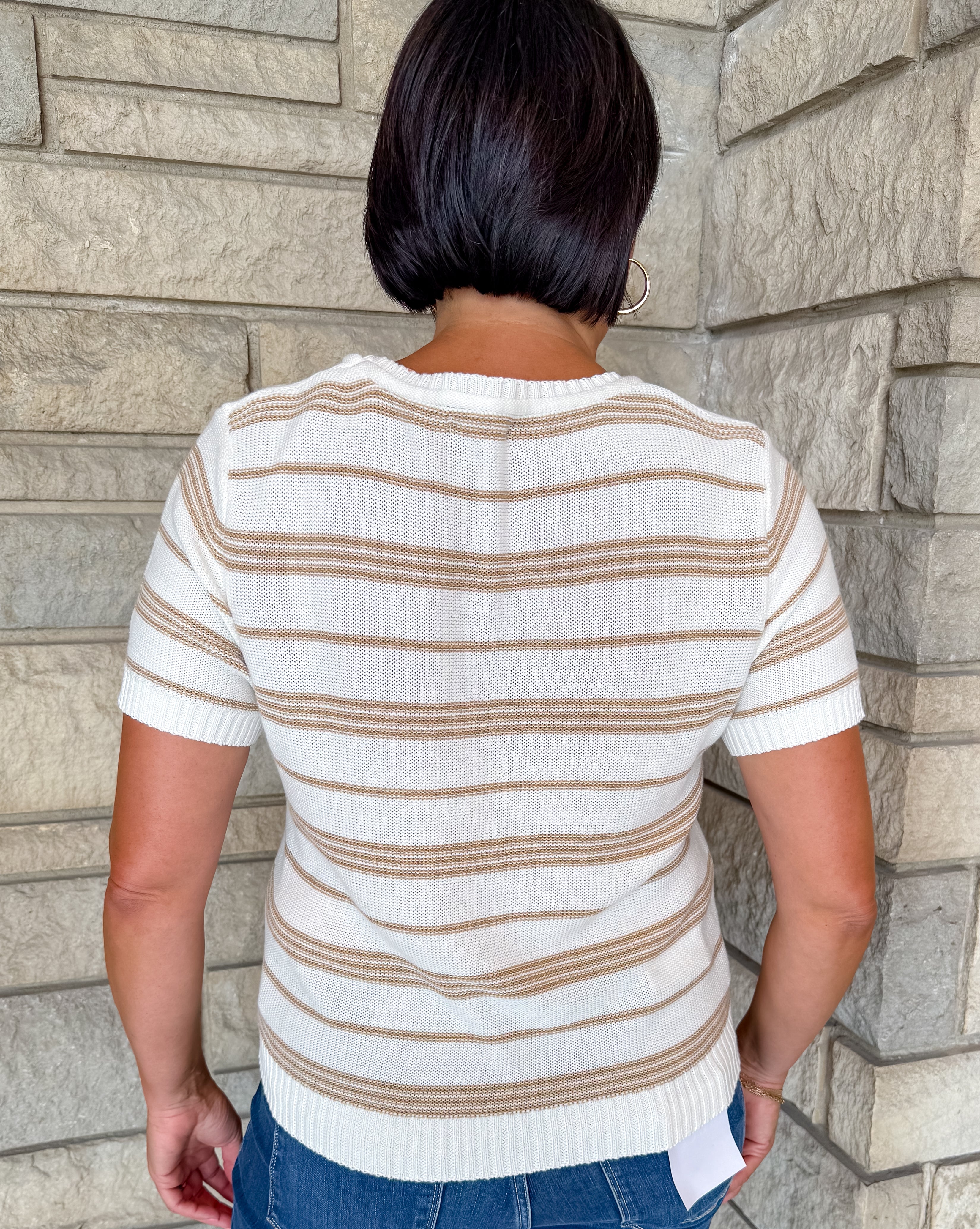 Dorothy SS Striped Sweater