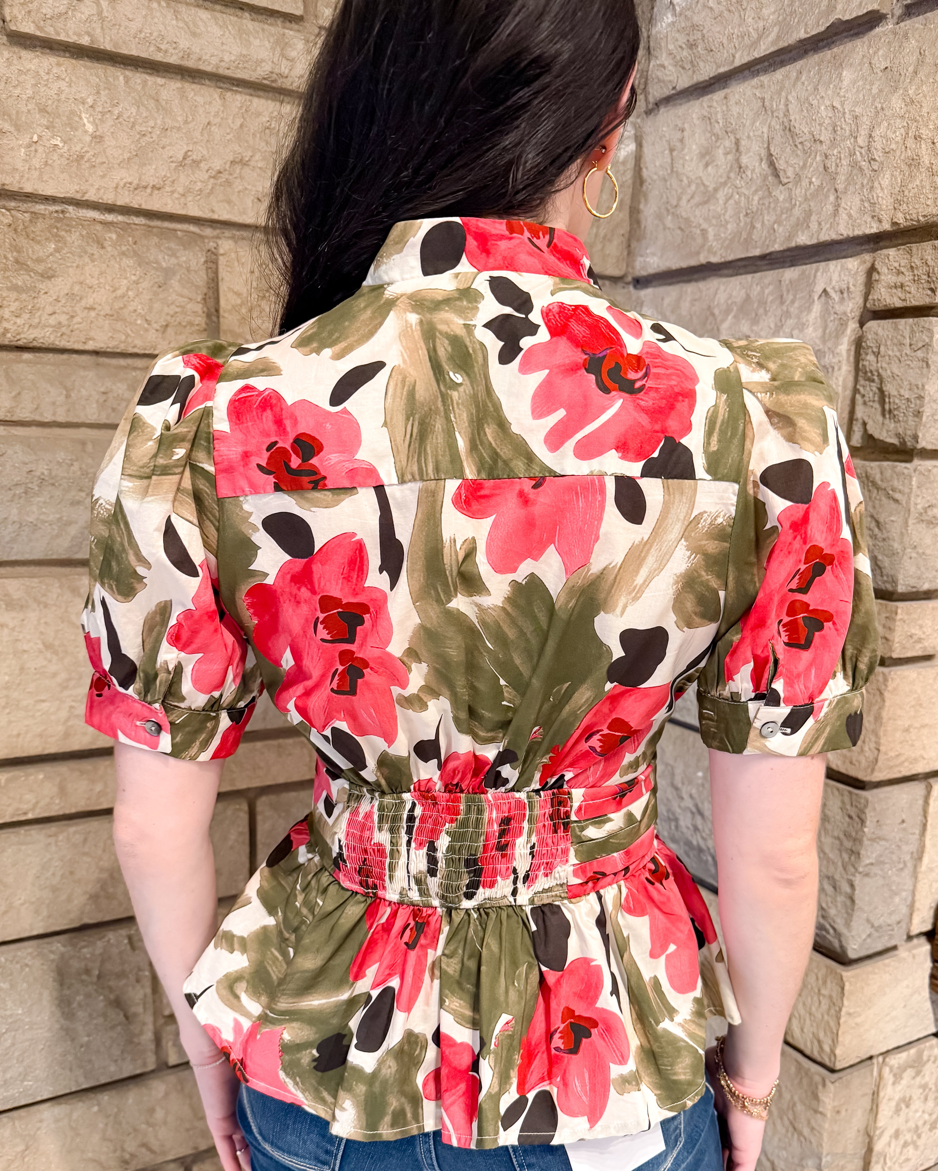 Mary Puff Sleeve Tie Waist Top