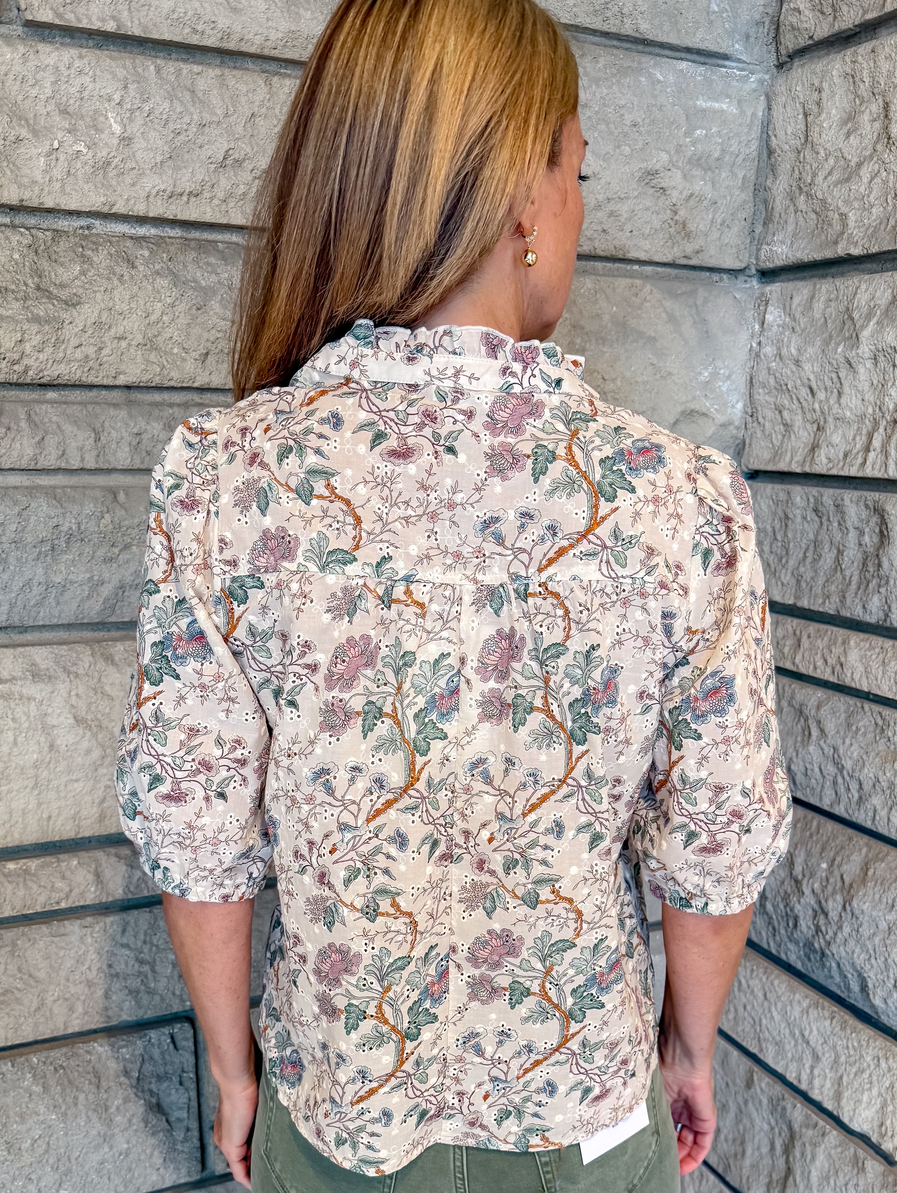 Dolly Floral Eyelet Top