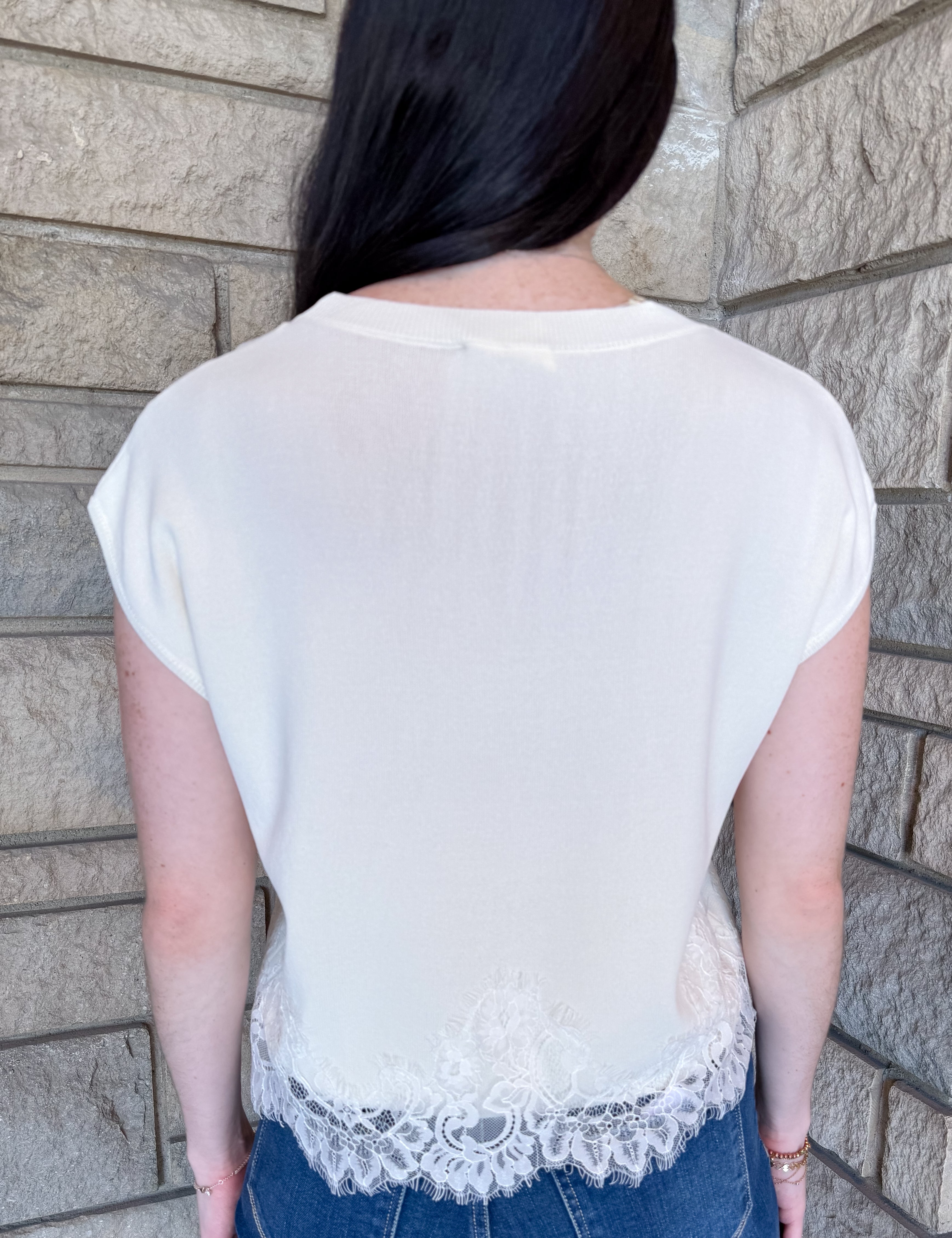 Aniela Lace Trim Top