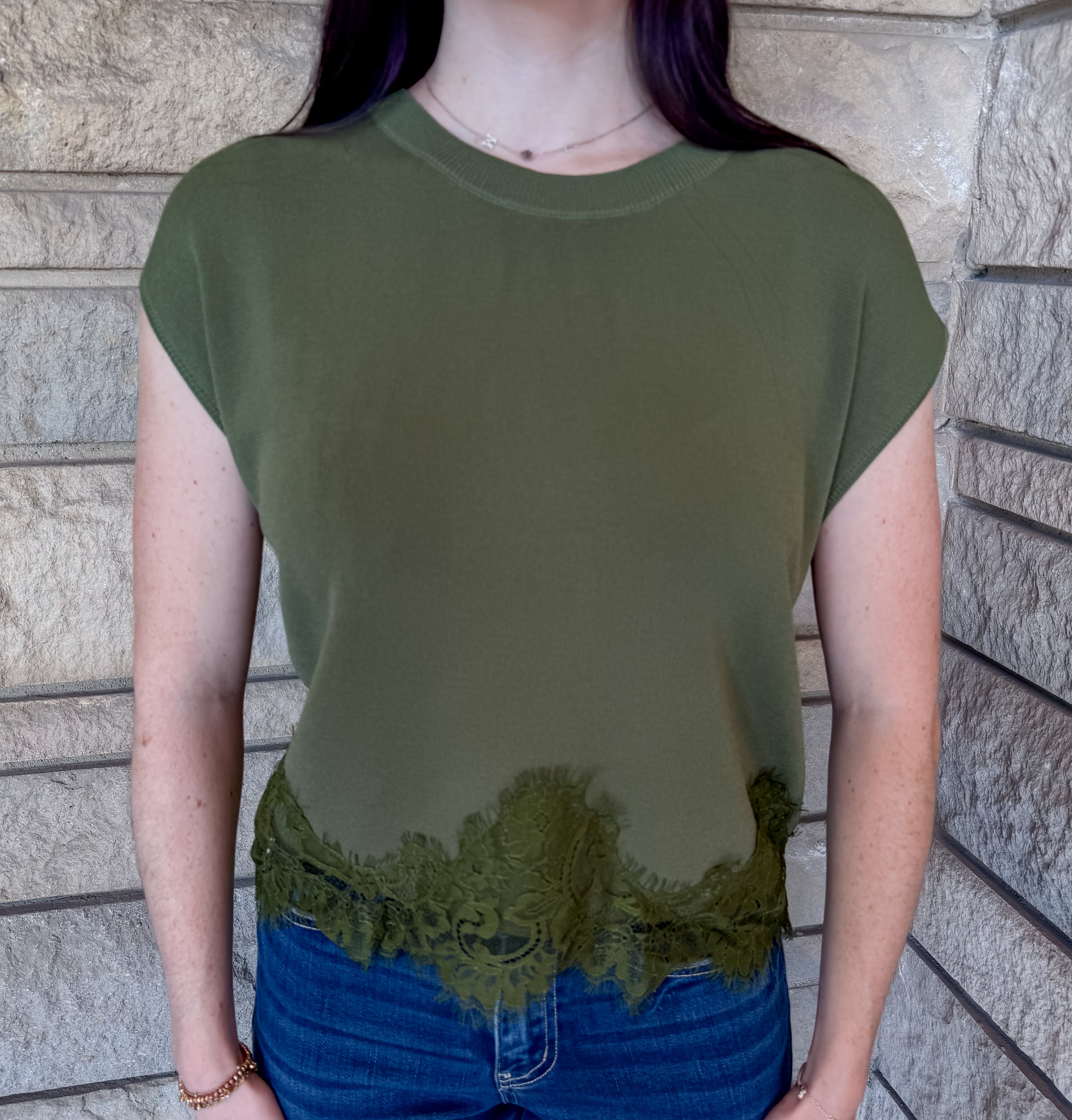 Aniela Lace Trim Top