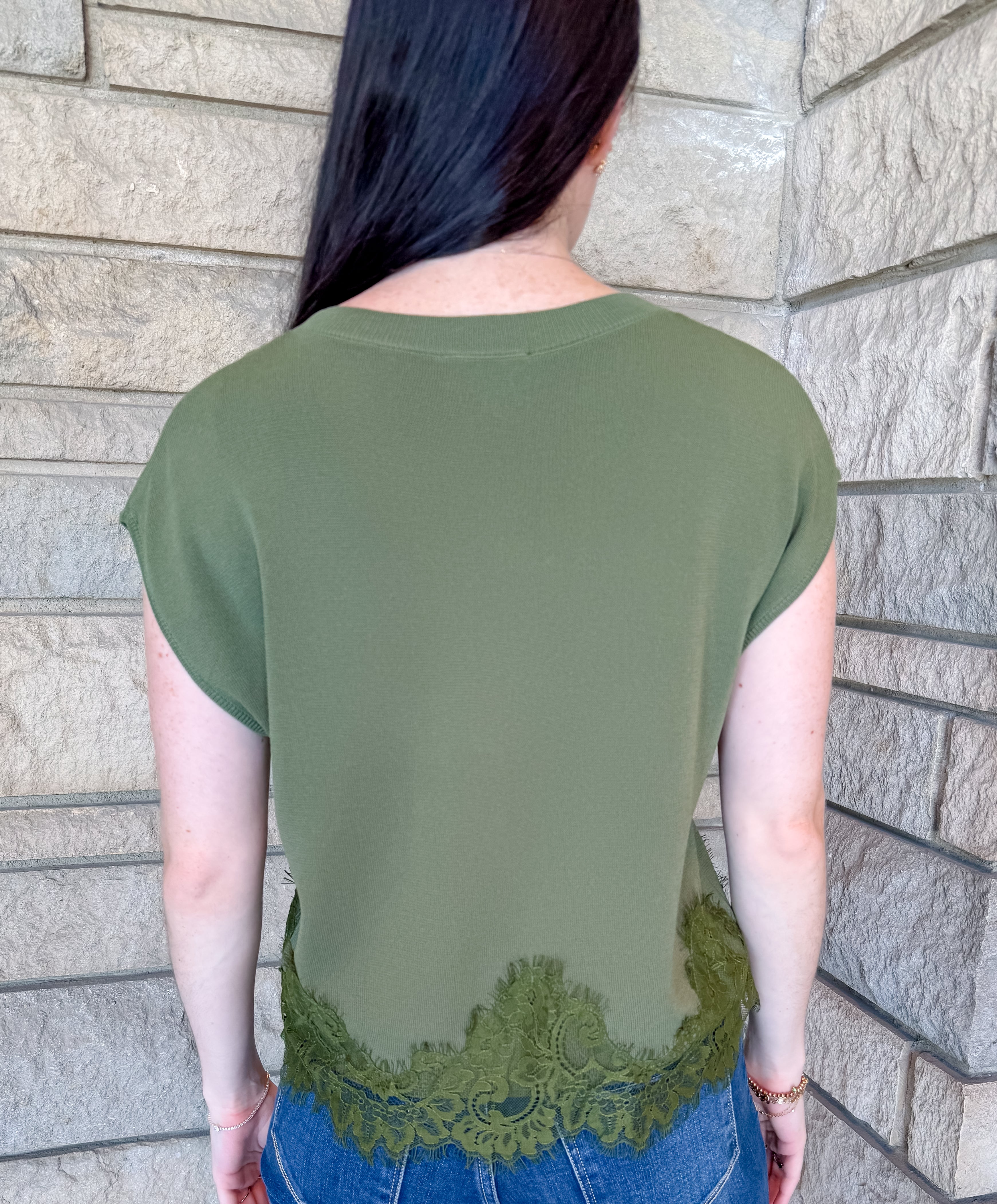 Aniela Lace Trim Top