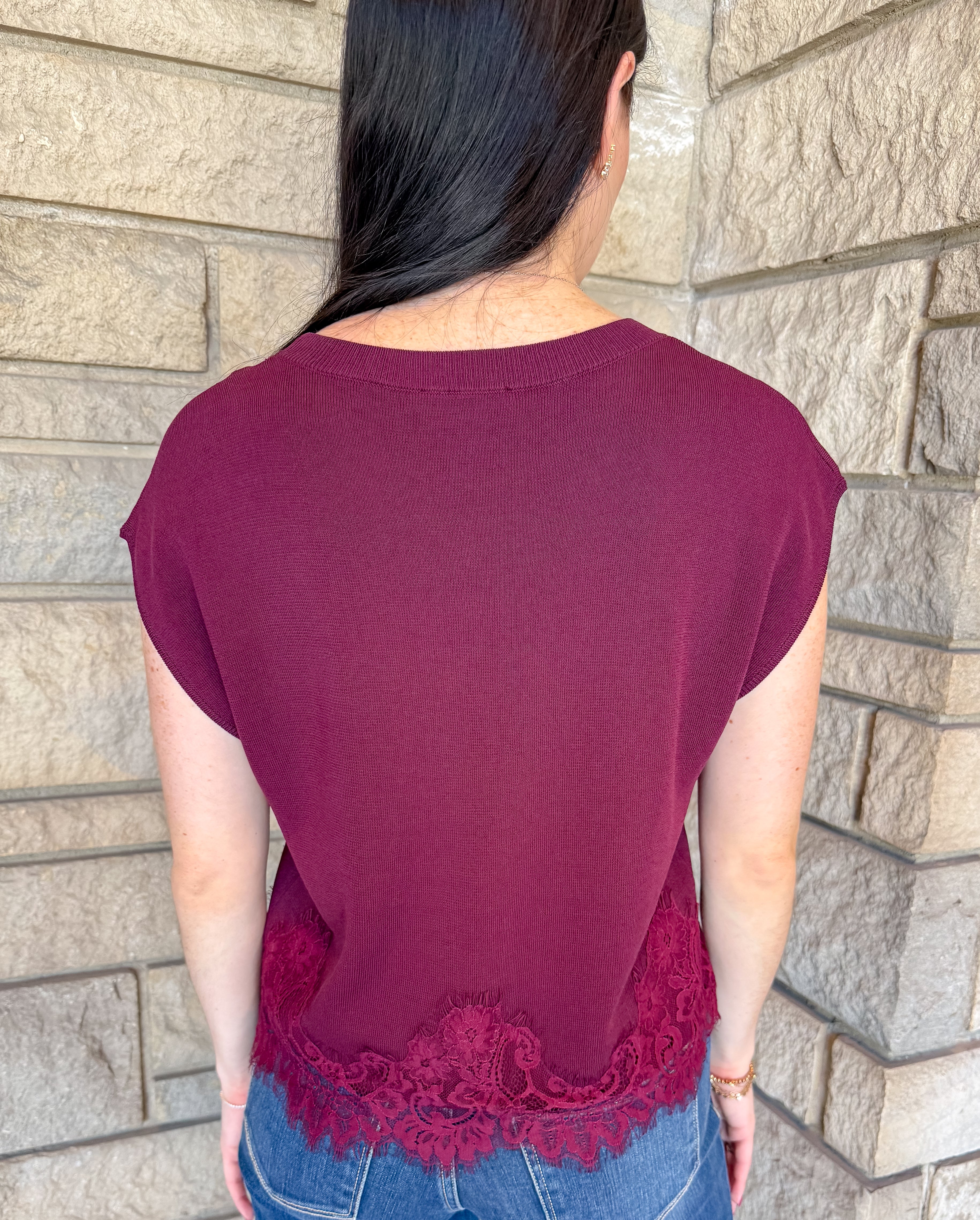 Aniela Lace Trim Top