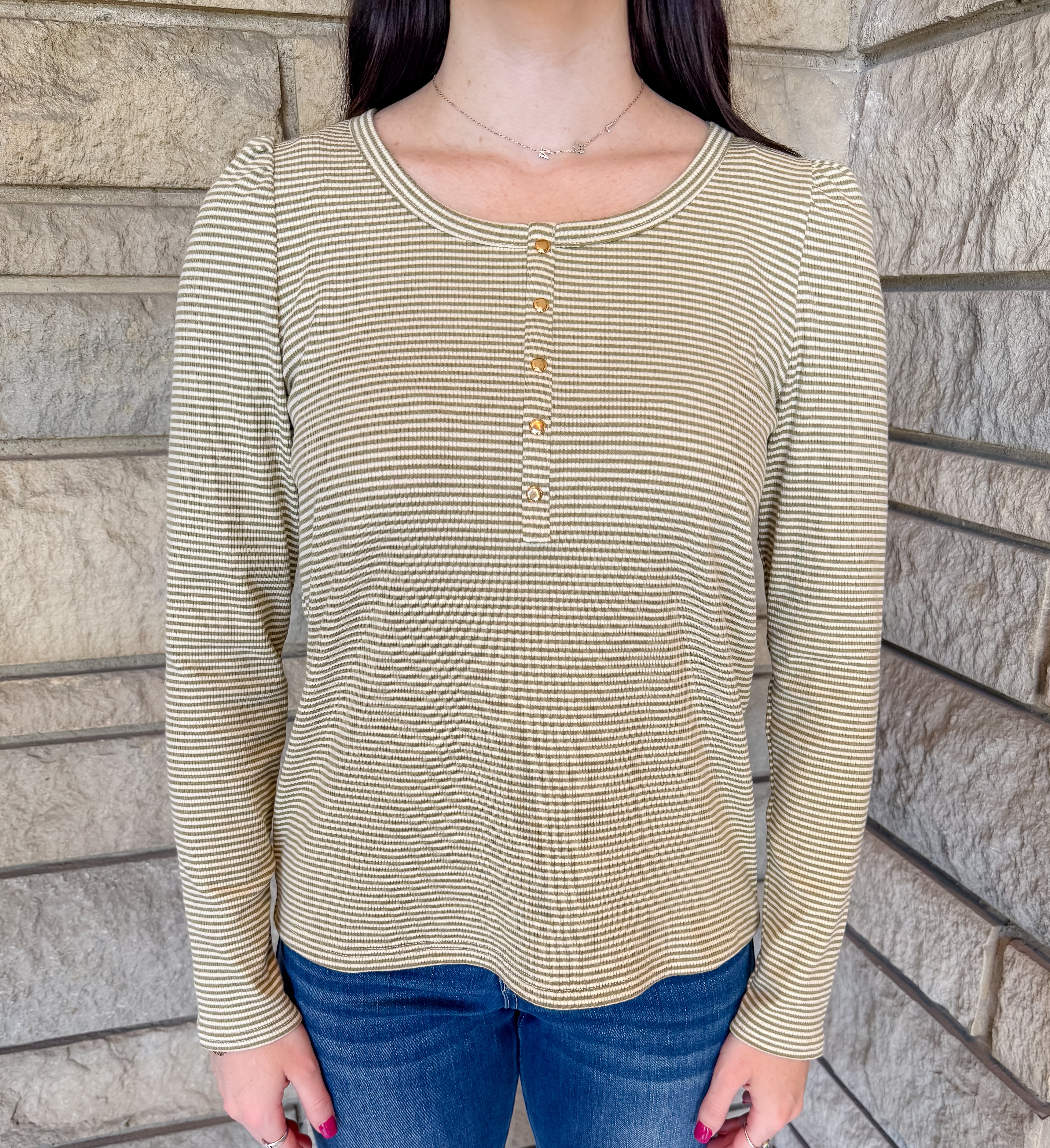 Wynn Striped Henley Top