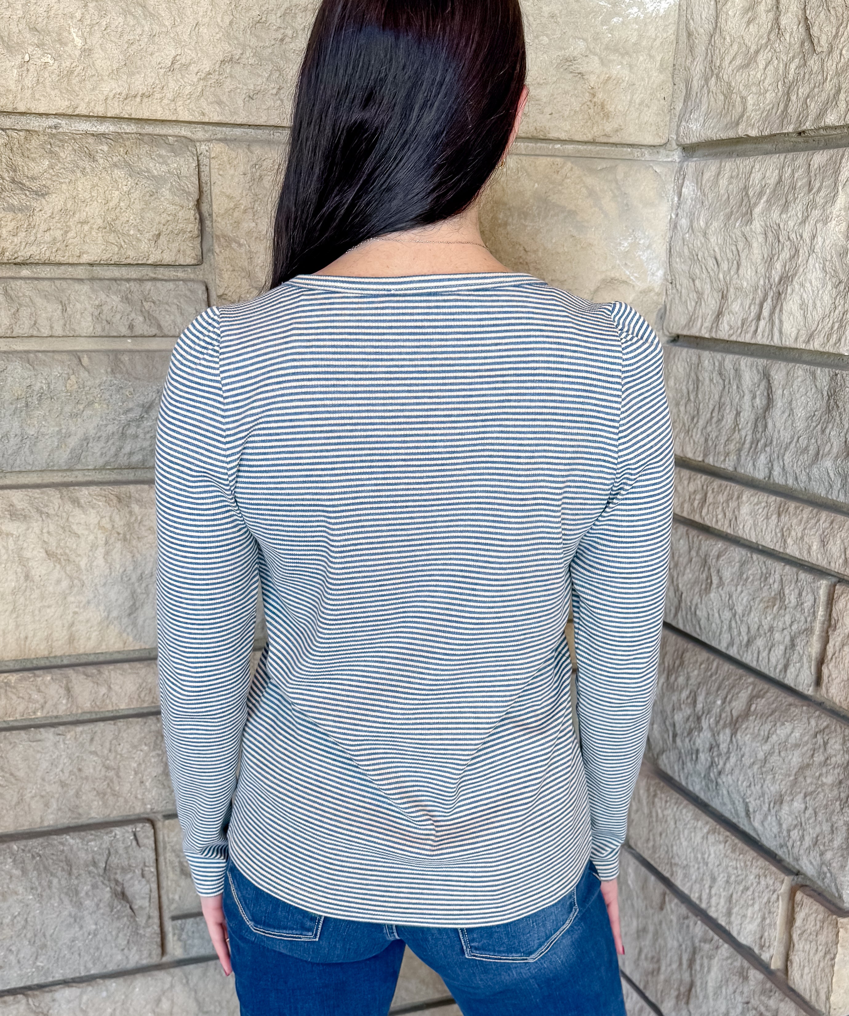 Wynn Striped Henley Top