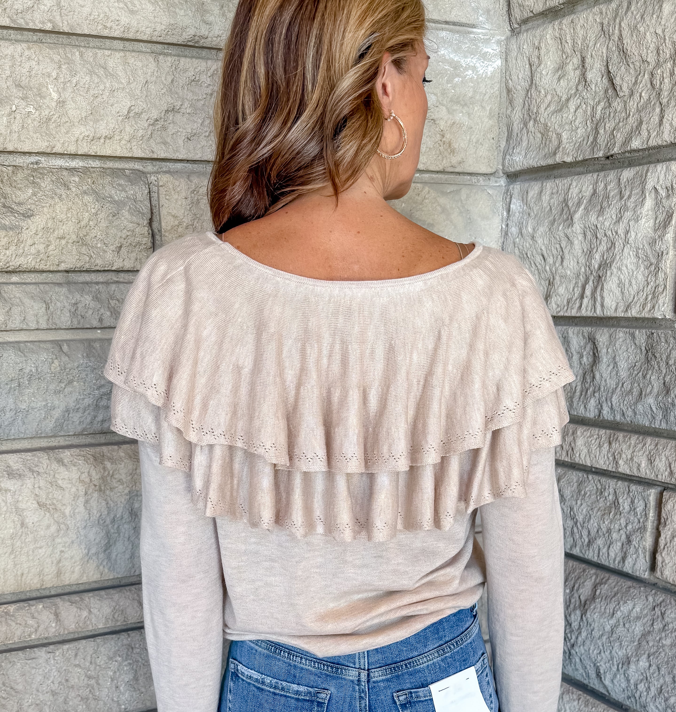 Tara Layered Ruffle Neck Top