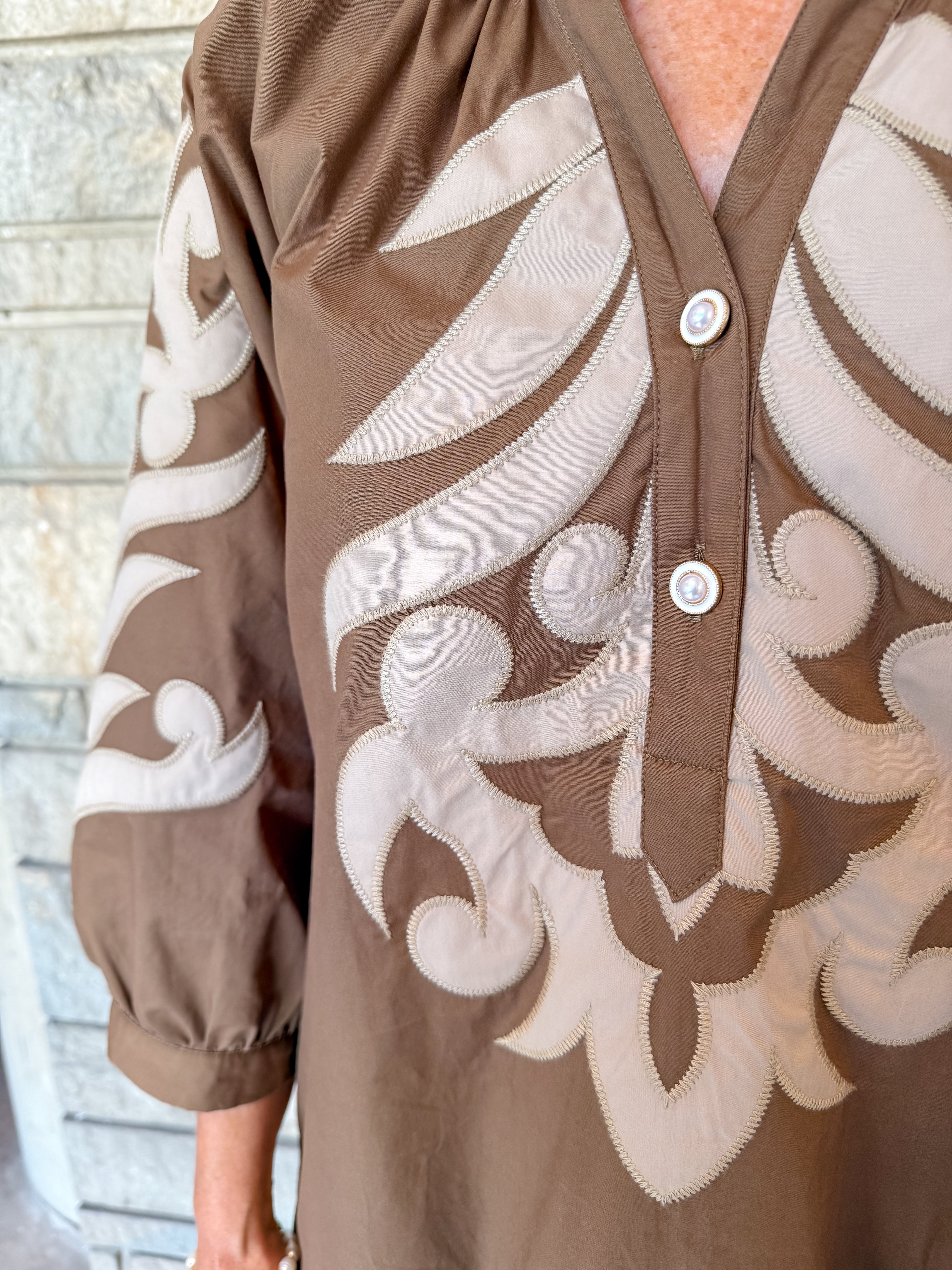 Zara Baroque Applique Shift Dress