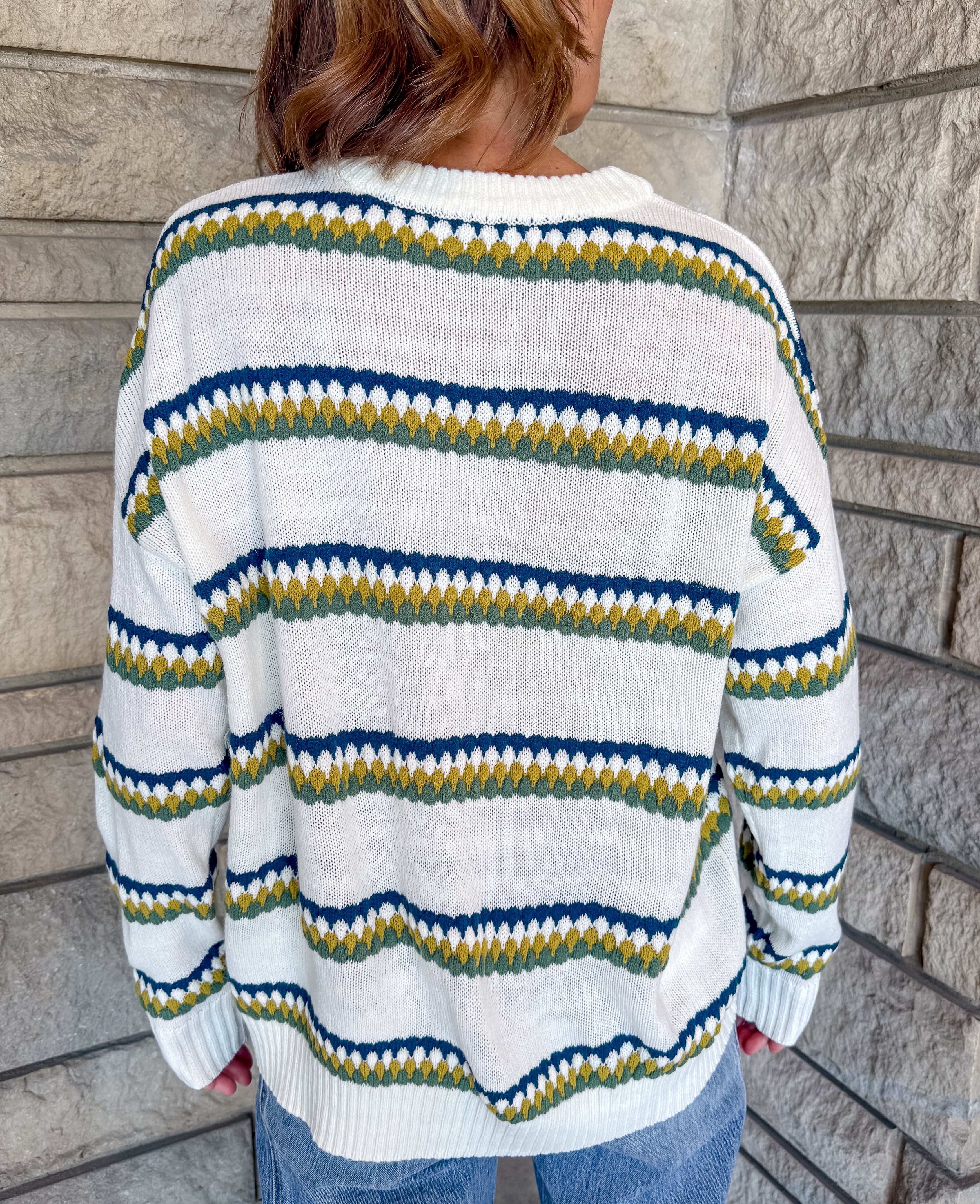 Makaela Textured Stripe Sweater
