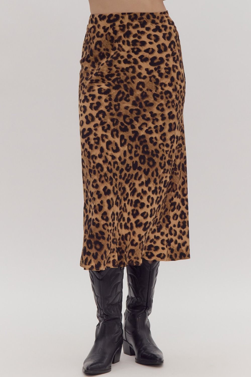 Ida Leopard Midi Skirt