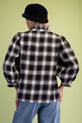 Indie Ruffle Plaid Top
