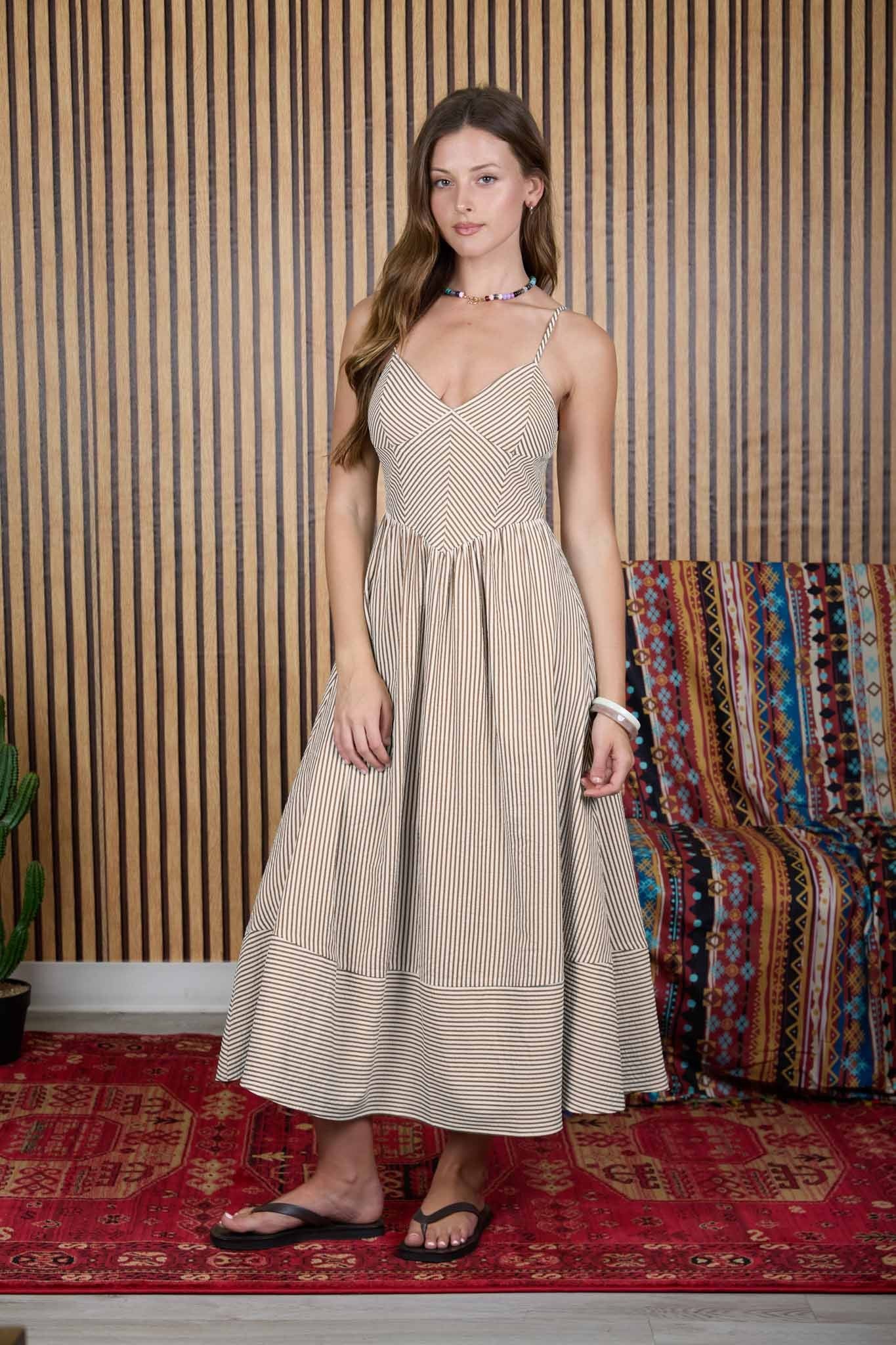 Juliana Seersucker Strappy Dress