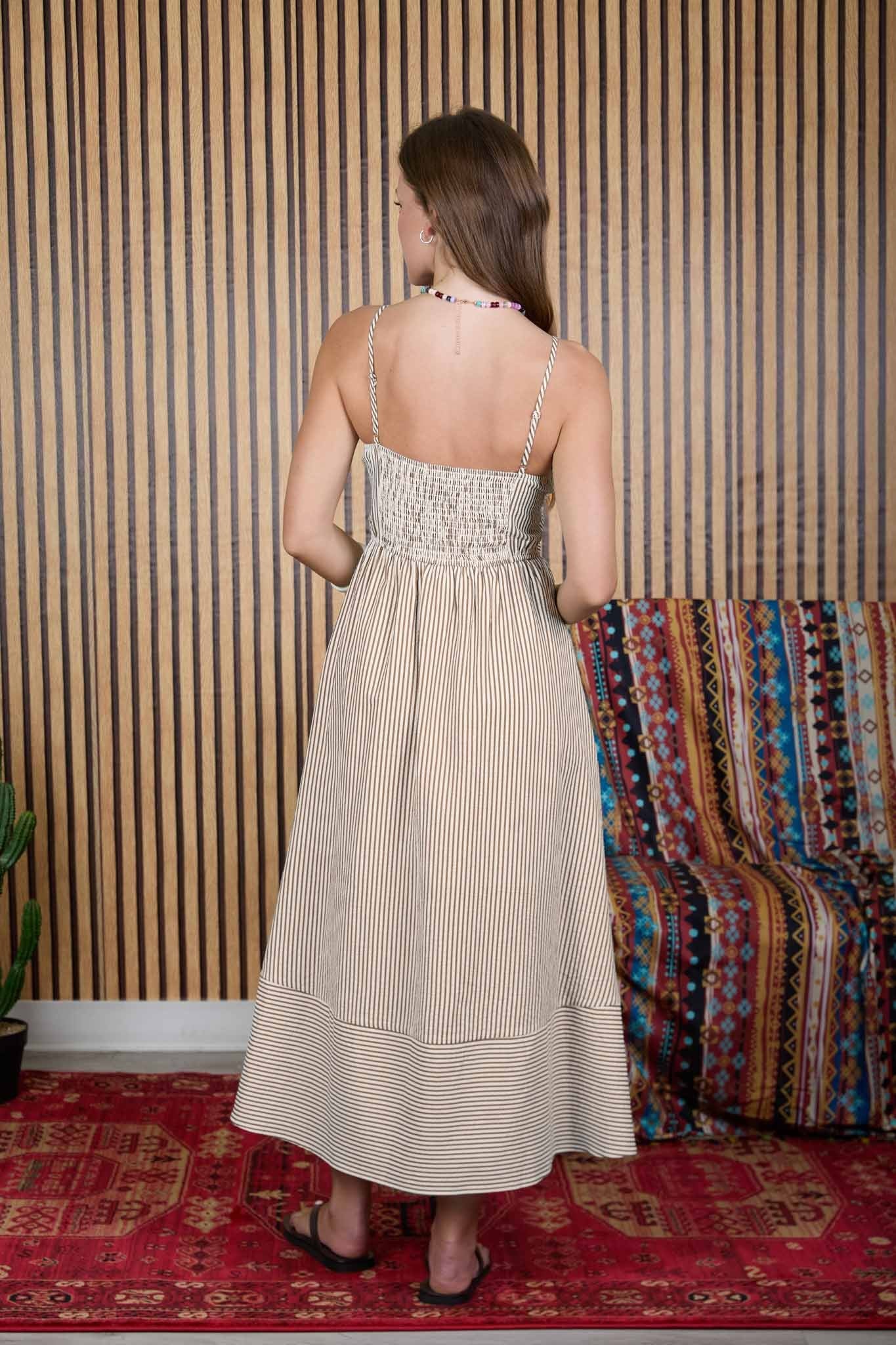 Juliana Seersucker Strappy Dress