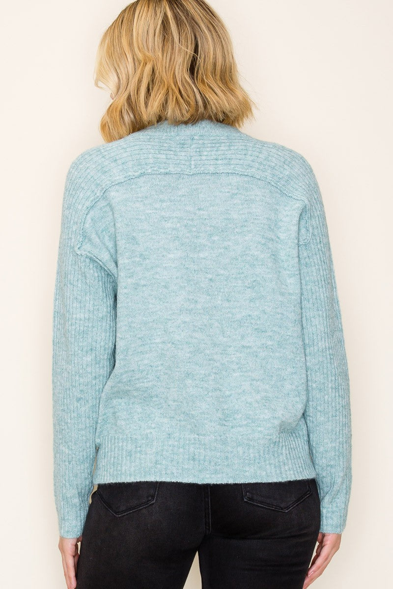 June Ribbed Sleeve Sweater
