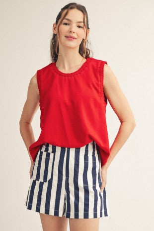 Karen Smocked Edge Tank