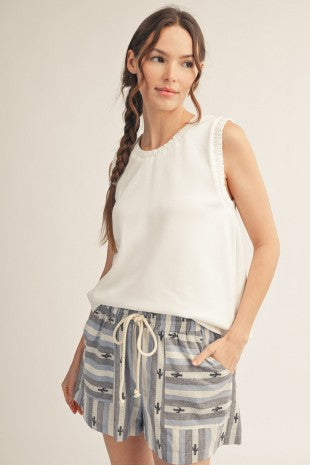 Karen Smocked Edge Tank