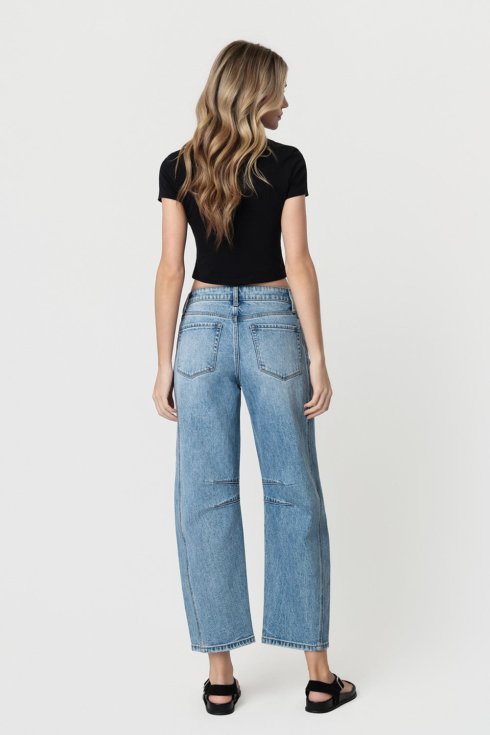 Kate Side Panel Barrel Jeans