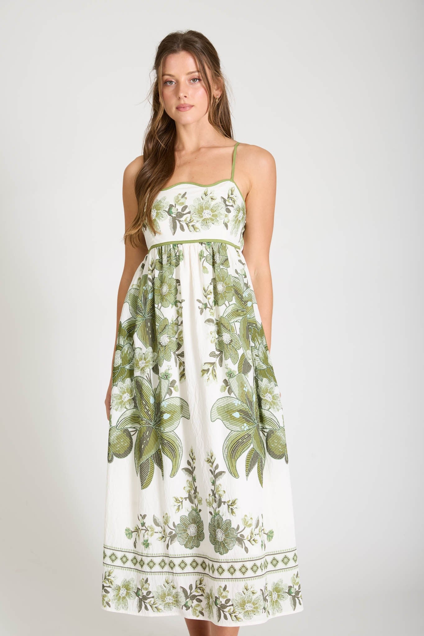 Katherine Vintage Floral Midi Sundress