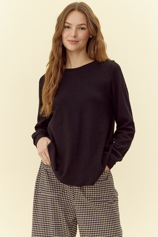 Kendra Ribbed L/S Top