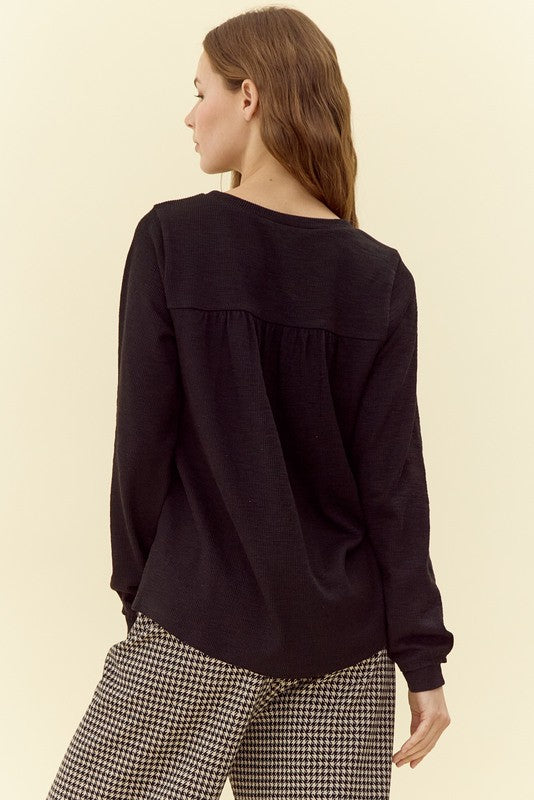 Kendra Ribbed L/S Top