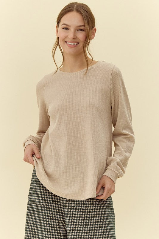 Kendra Ribbed L/S Top