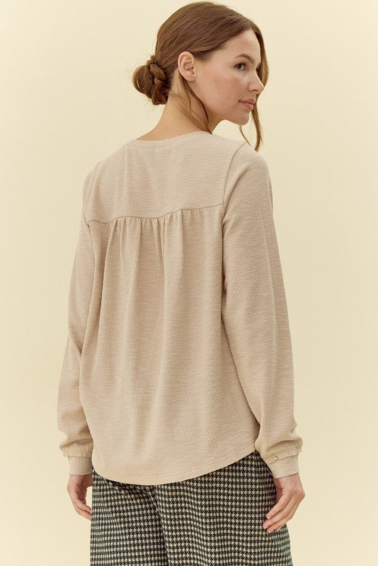 Kendra Ribbed L/S Top