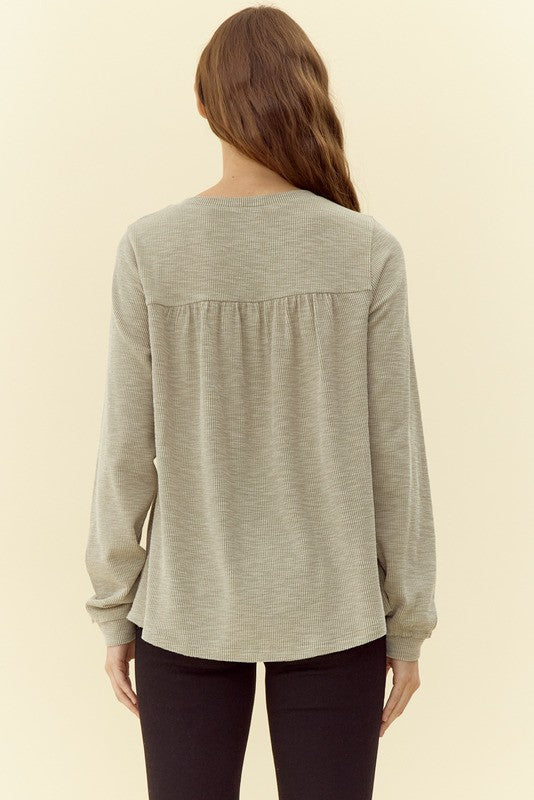 Kendra Ribbed L/S Top