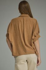 Kyra Suede Button Top