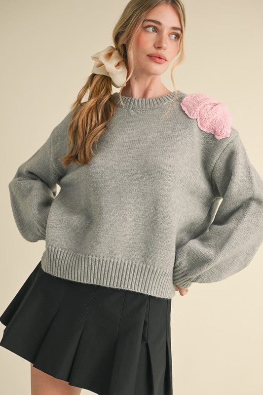 Leia Shoulder Bow Sweater