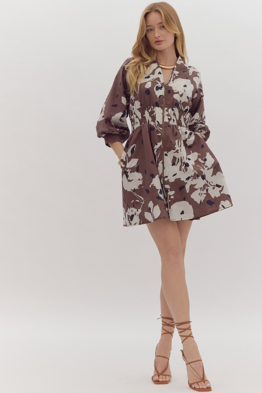 Lennon Printed Zipper Dress