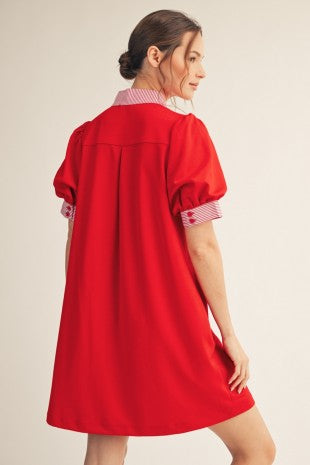Lilith Striped Trim Dress