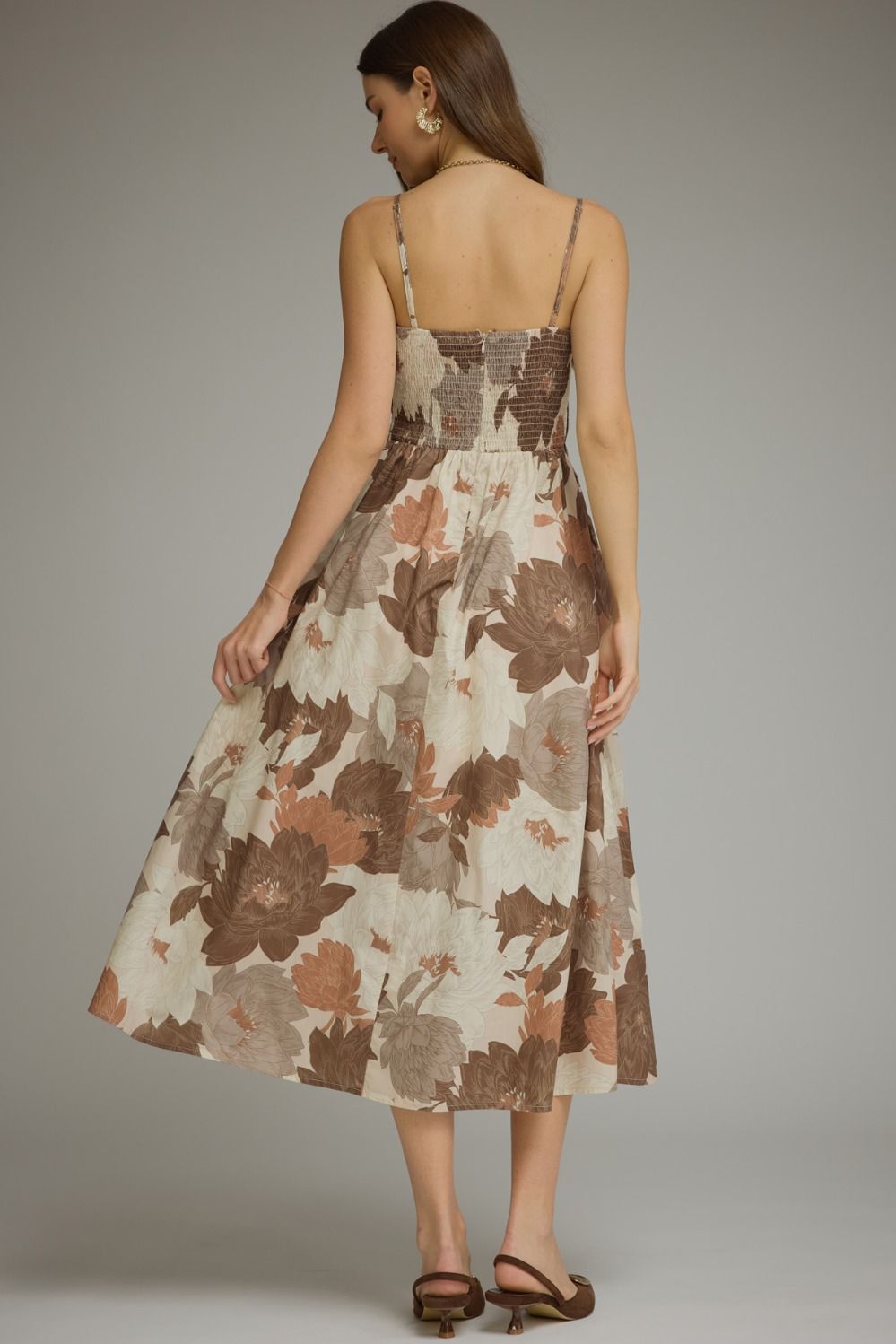 Linden Pleated Strappy Midi Dress