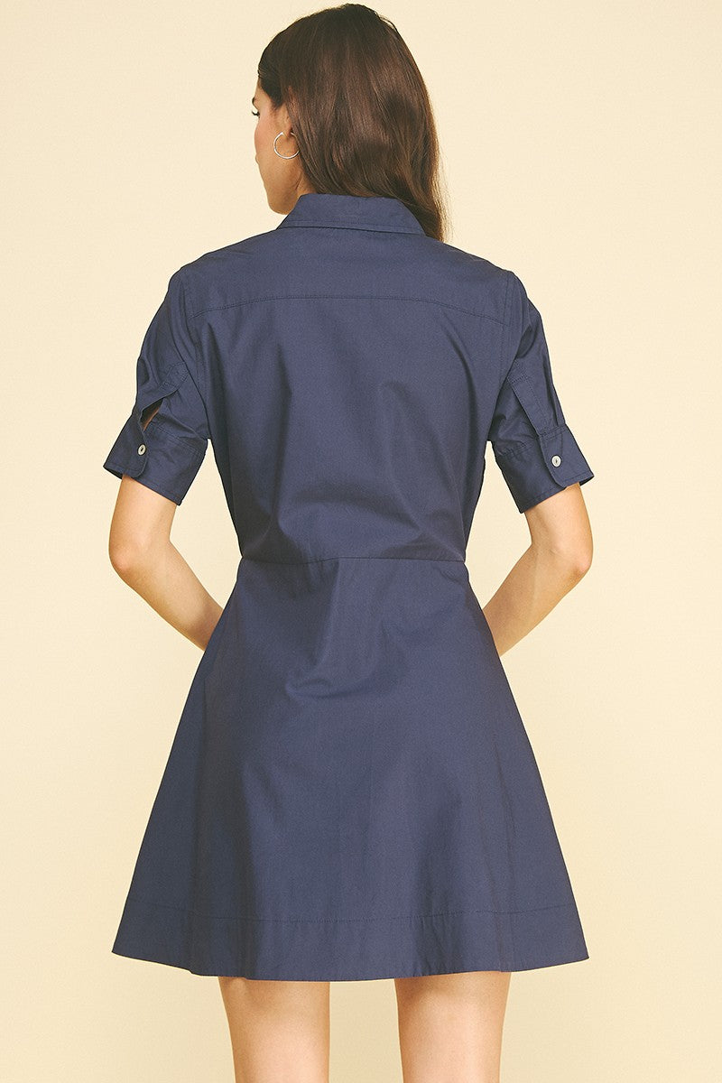 Lisbet Tie Waist Shirt Dress