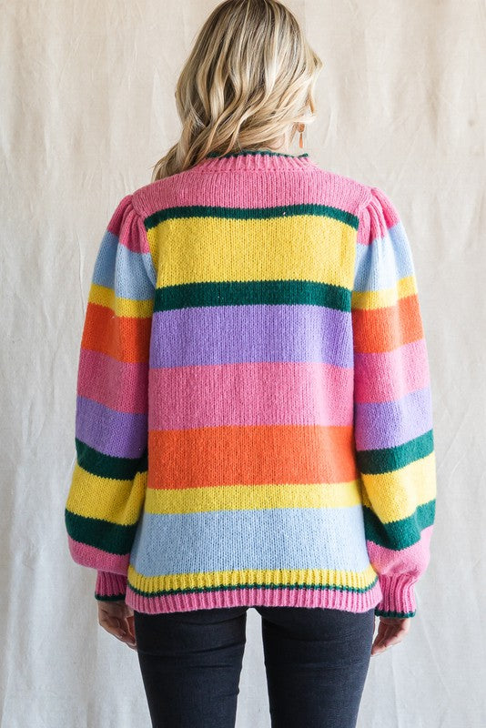 Marcy Bright Striped Sweater