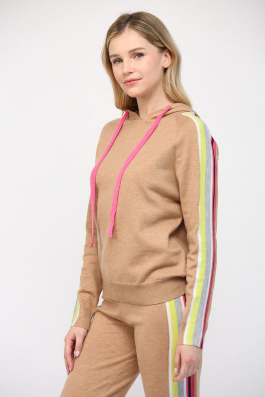 Marshall Constrast Stripe Hoodie Sweater