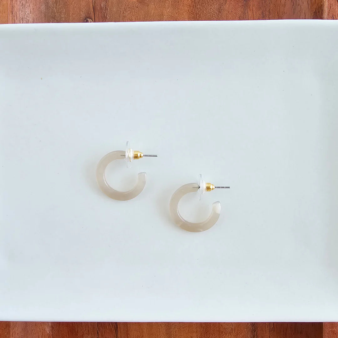 Micro Cam Mini Hoops Cashmere