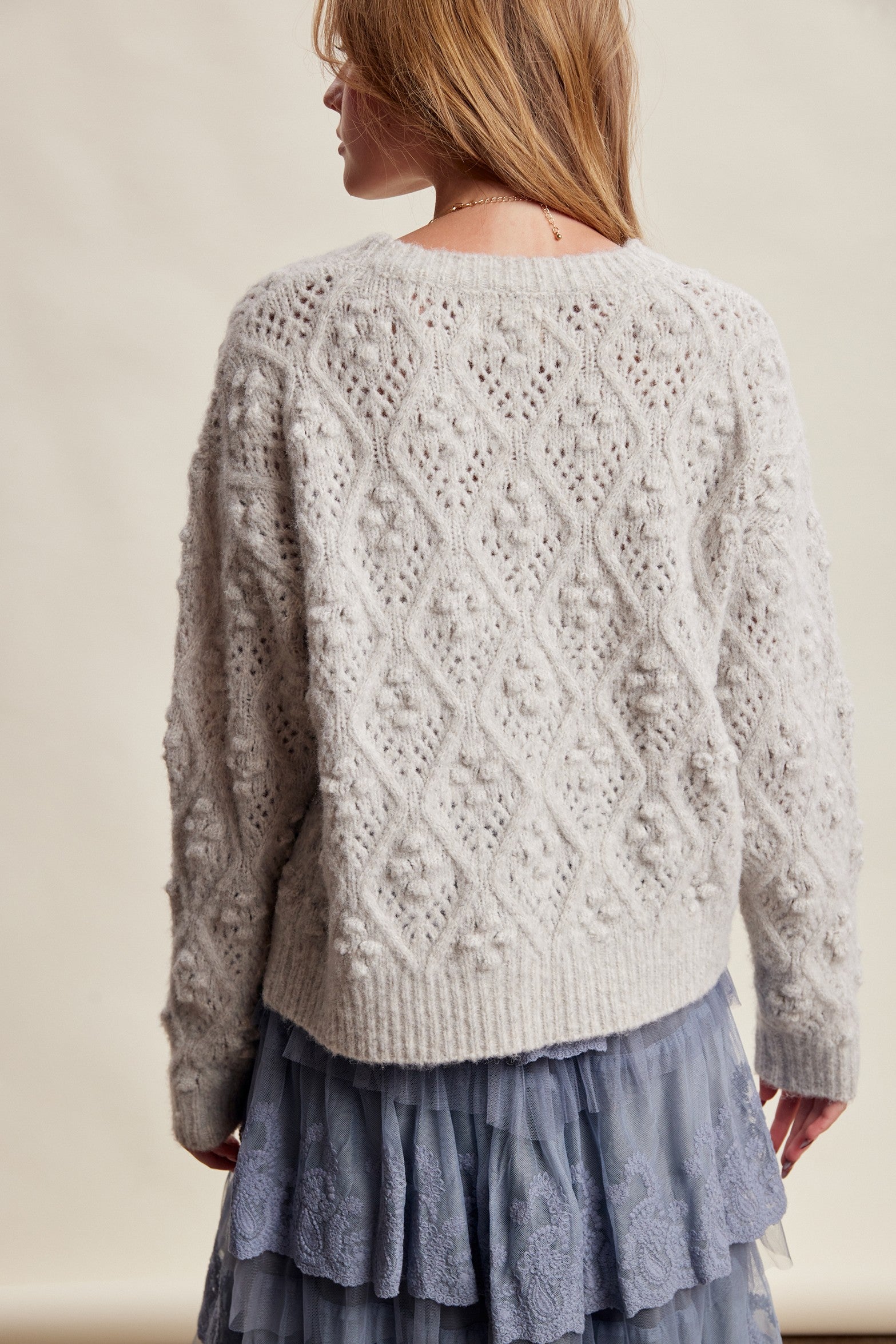 Noelle Textured Pointelle Sweater