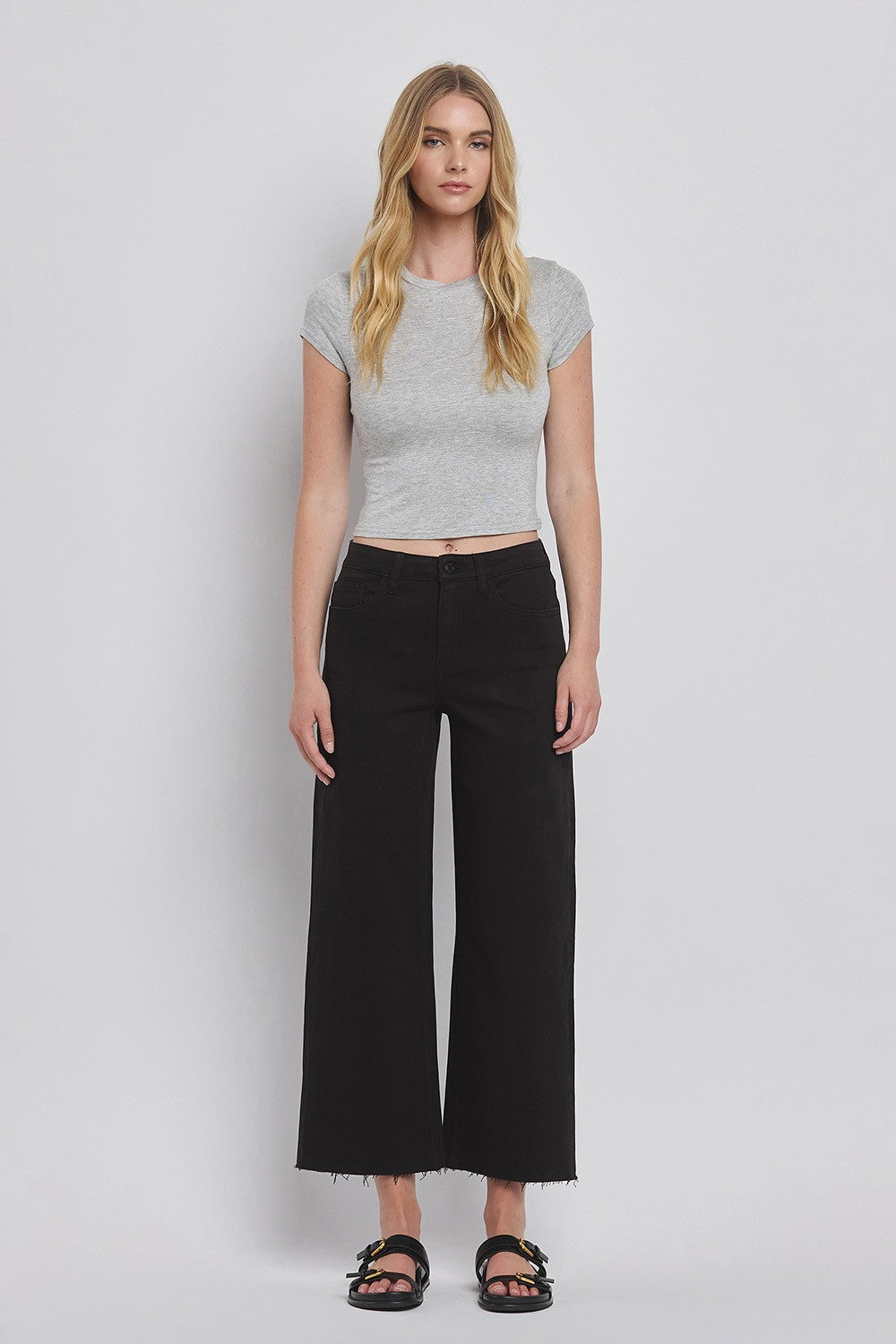 Olivia H. Rise Crop Wide Leg Jean