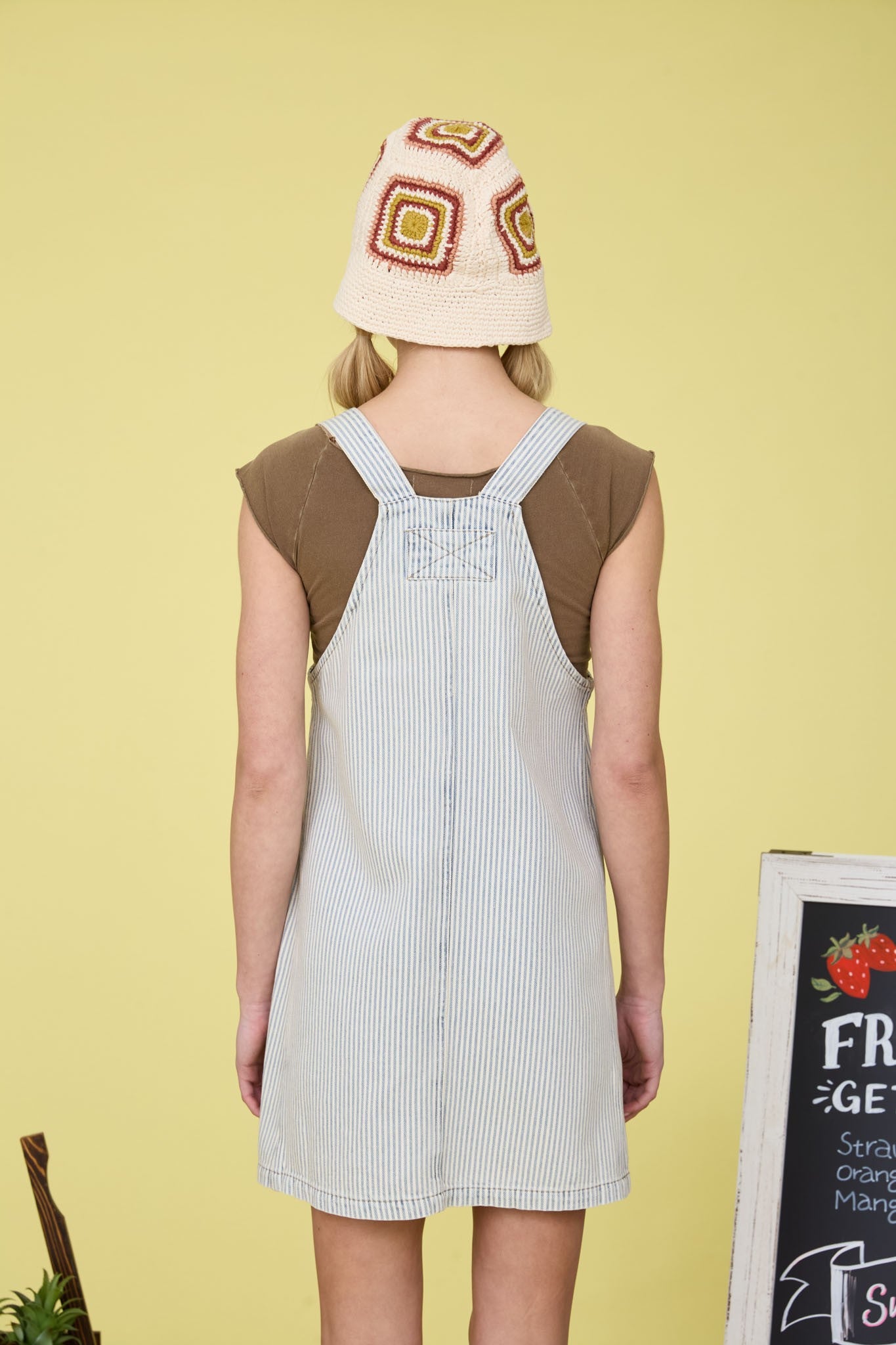 Patrice Striped Overall Dress