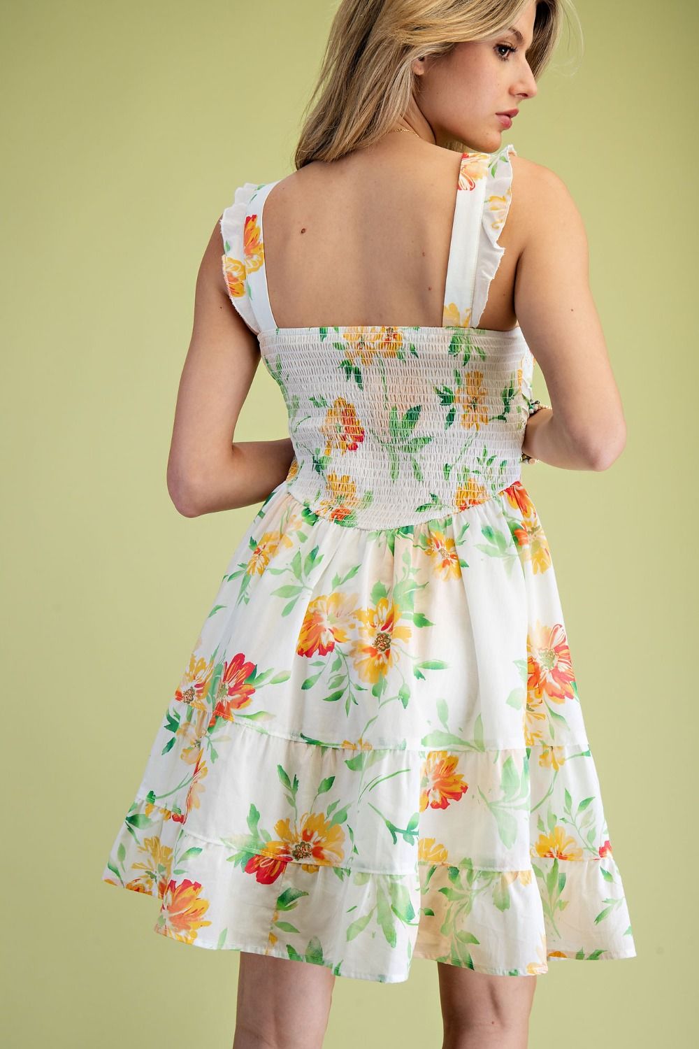 Patsy Floral Pintuck Lace Dress