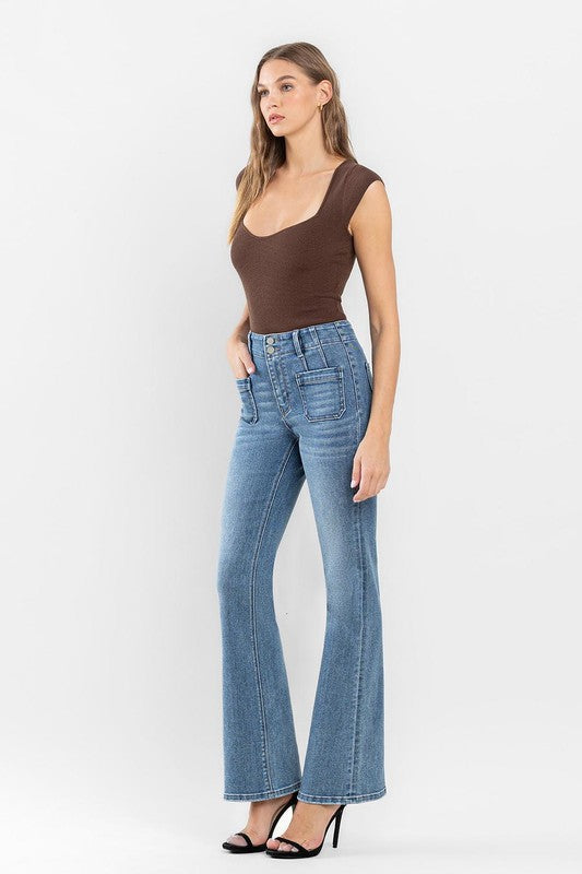 Paula Front Pocket Flare Jeans