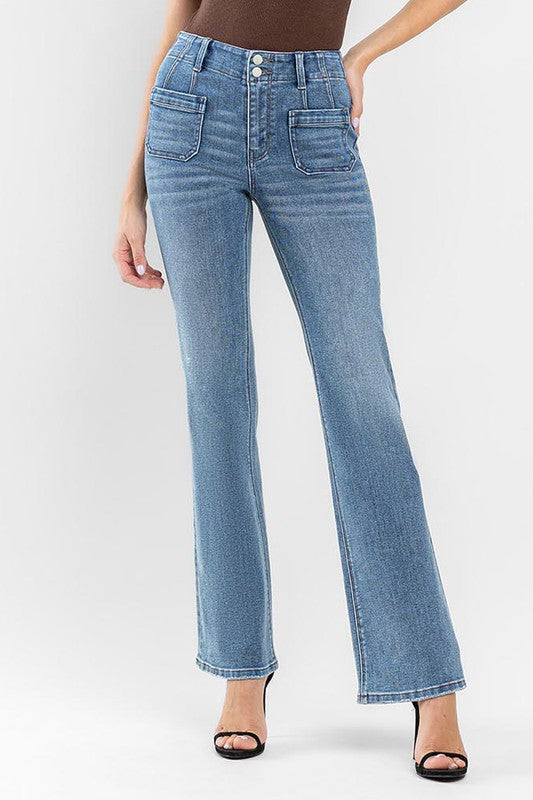 Paula Front Pocket Flare Jeans