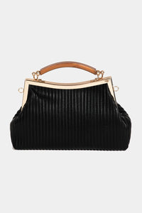 Pleated Evening Handle Bag